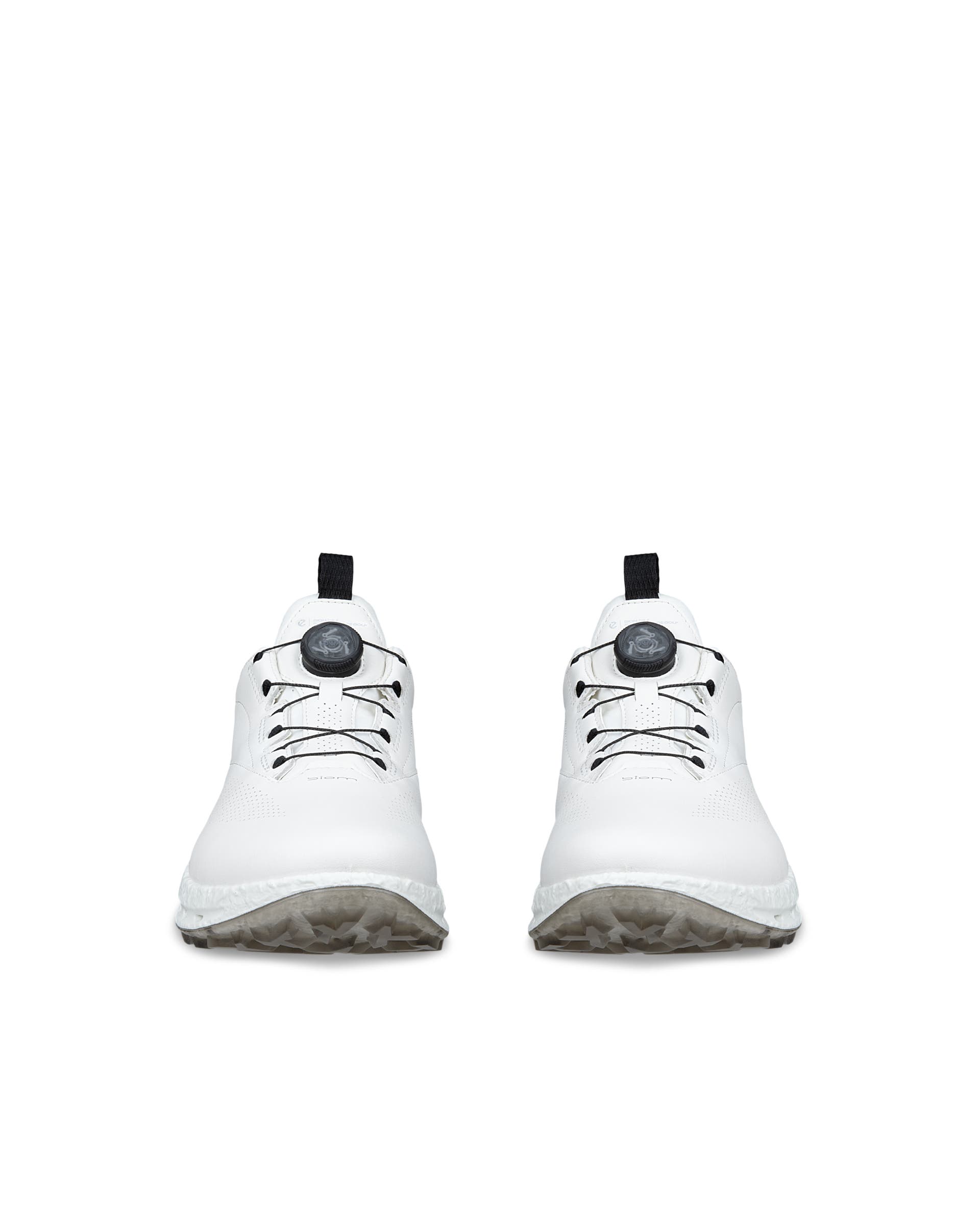 Men's ECCO® Golf Biom C5 Leather Gore-Tex Golf Shoe - White - Front pair