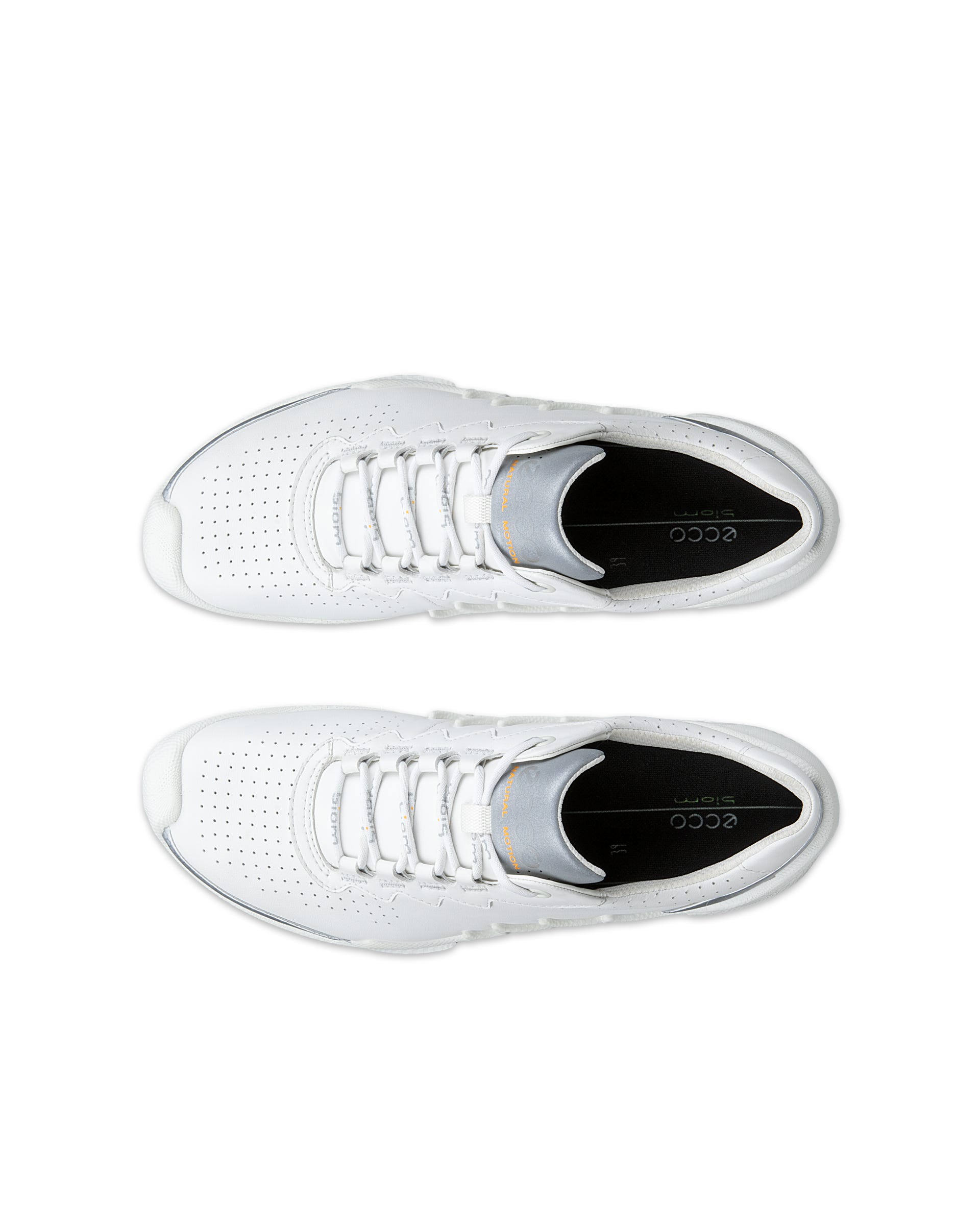 Women's ECCO® Biom Aex Leather Sneaker - White - Top left pair