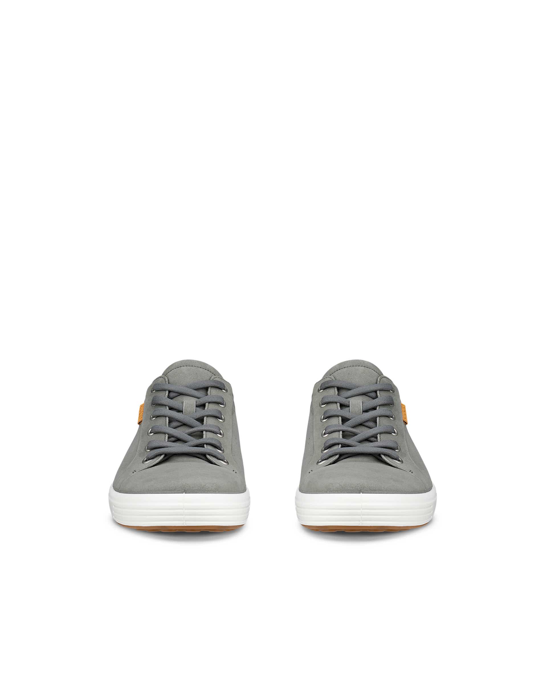 ECCO® SOFT 7 baskets en nubuck pour homme - Gris - Front pair