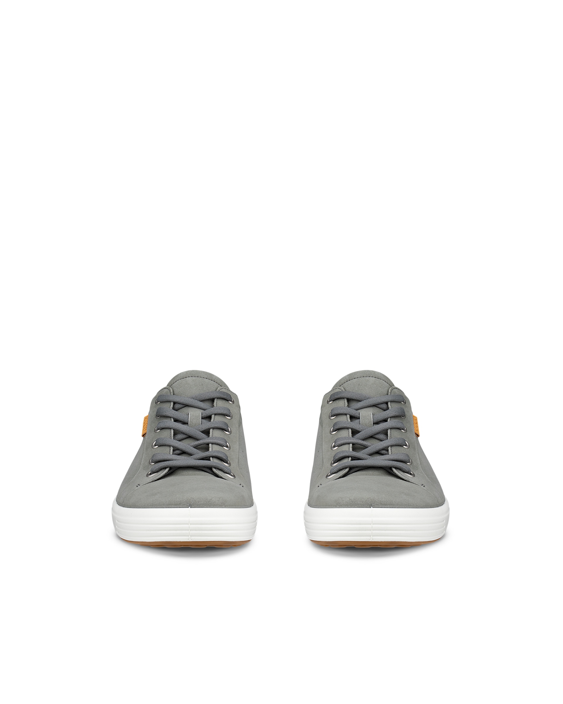 ECCO® SOFT 7 baskets en nubuck pour homme - Gris - Front pair