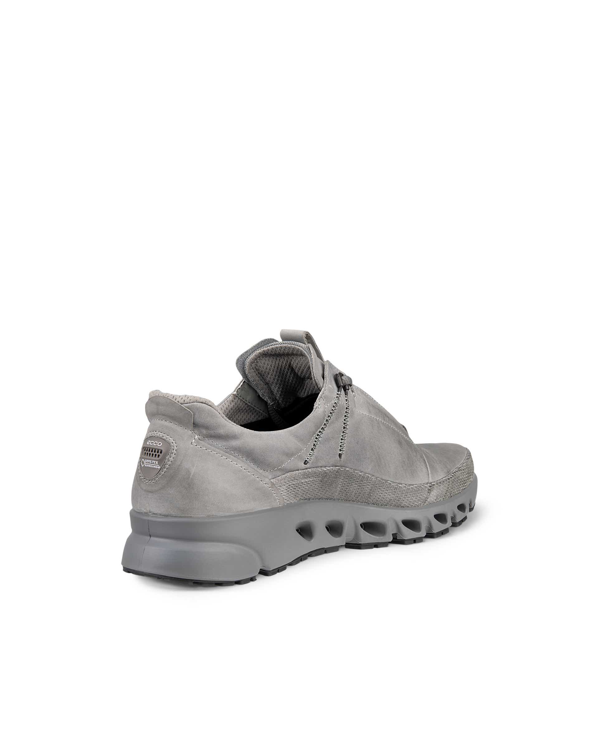 ECCO Multi Vent Low メンズ レザーGore-Texアウトドアスニーカー - グレー - Back