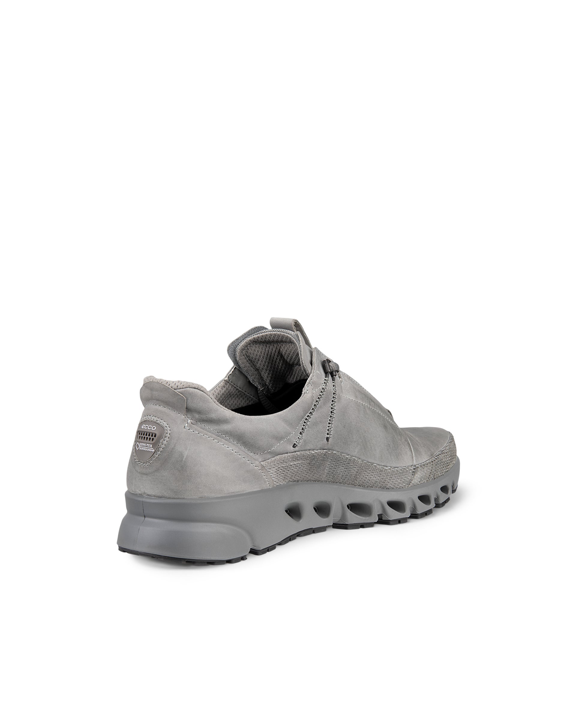 ECCO Multi Vent Low メンズ レザーGore-Texアウトドアスニーカー - グレー - Back
