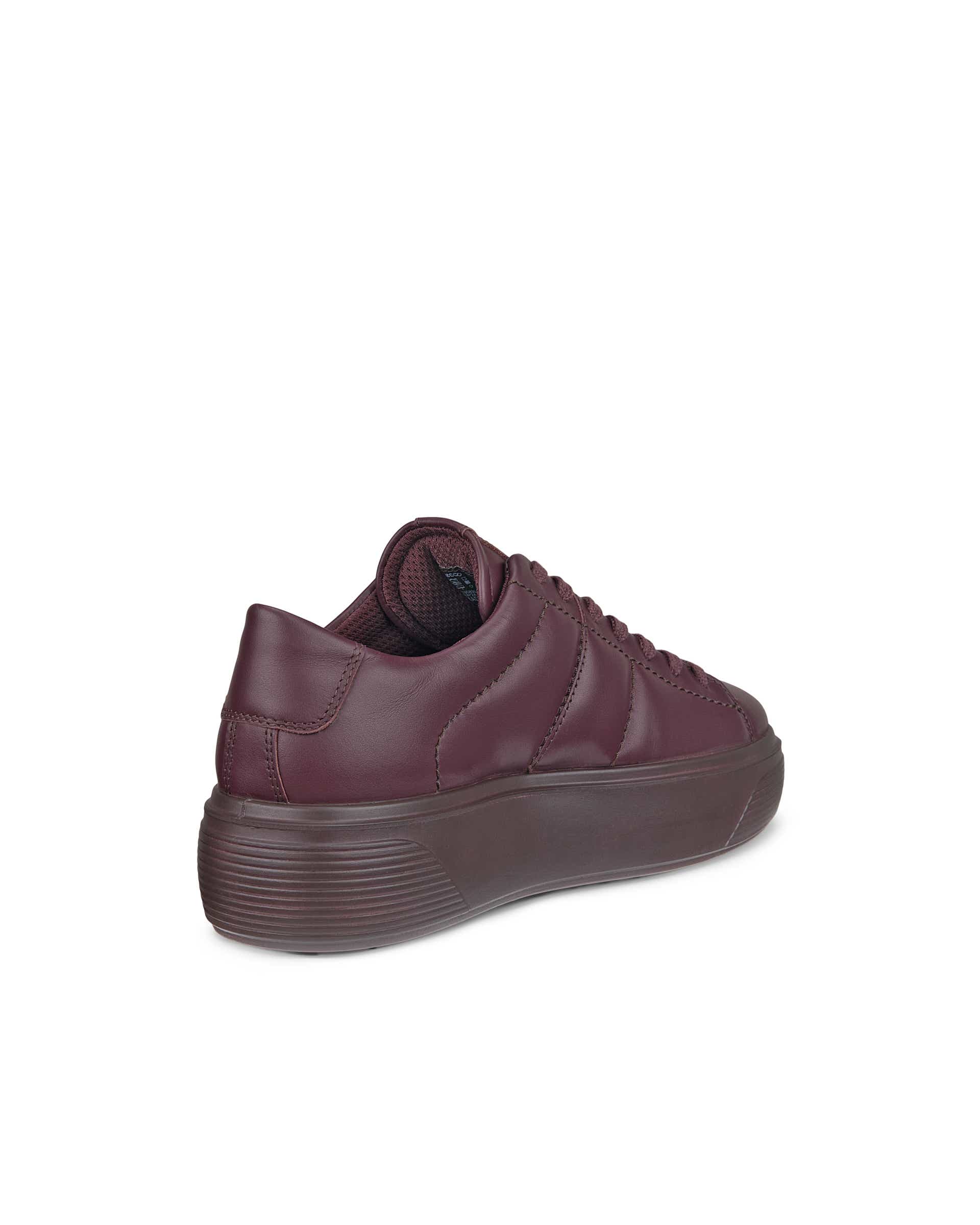 Women's ECCO® Street Platform Leather Sneaker - Purple - Back