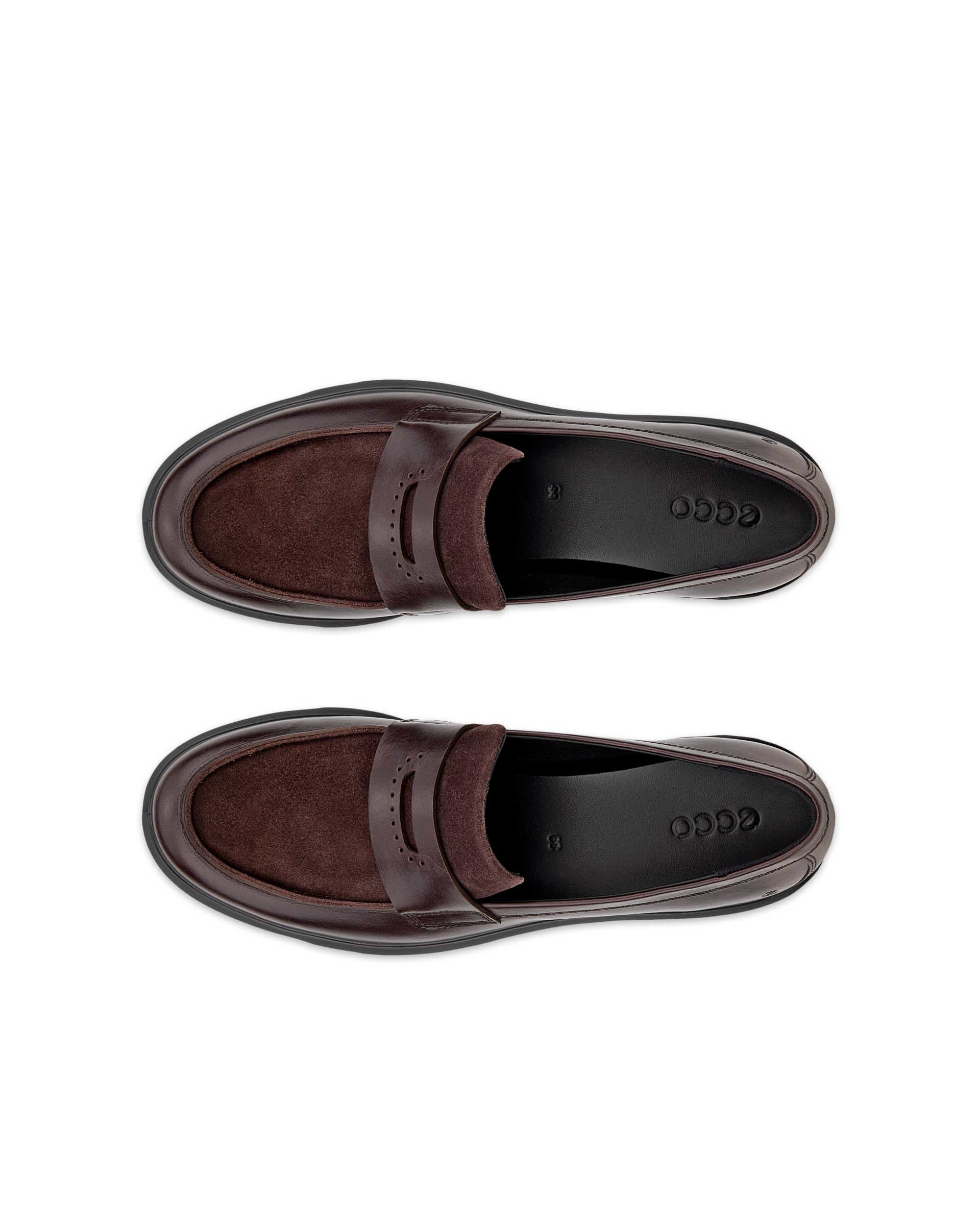 ECCO® METROPOLE VIENNA ženske kožne mokasinke - Smeđa - Top left pair