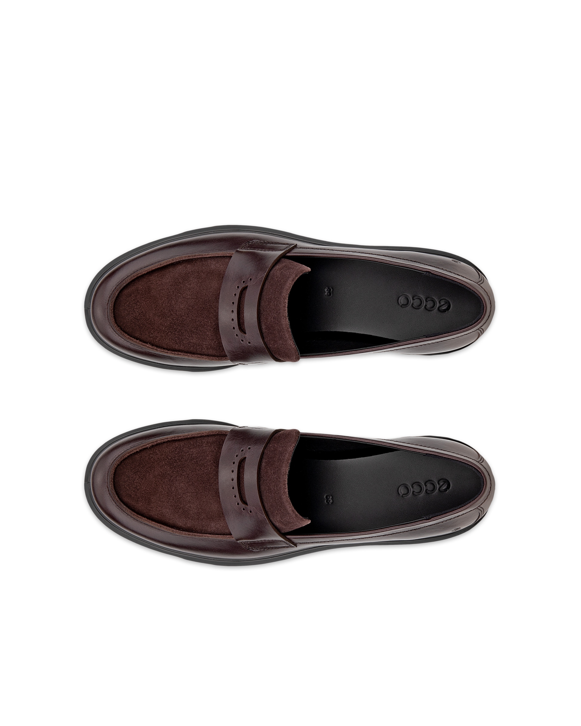 ECCO® METROPOLE VIENNA ženske kožne mokasinke - Smeđa - Top left pair