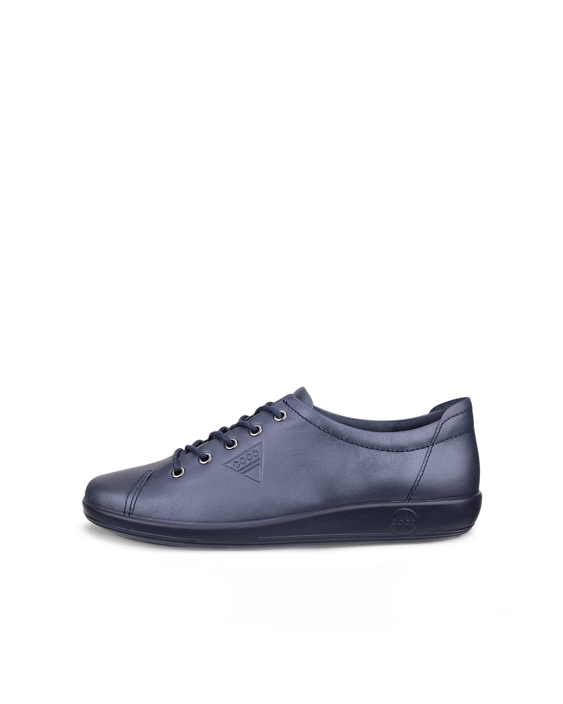 ECCO® Soft 2.0 Damen Sneaker aus Nubukleder - Blau - Outside