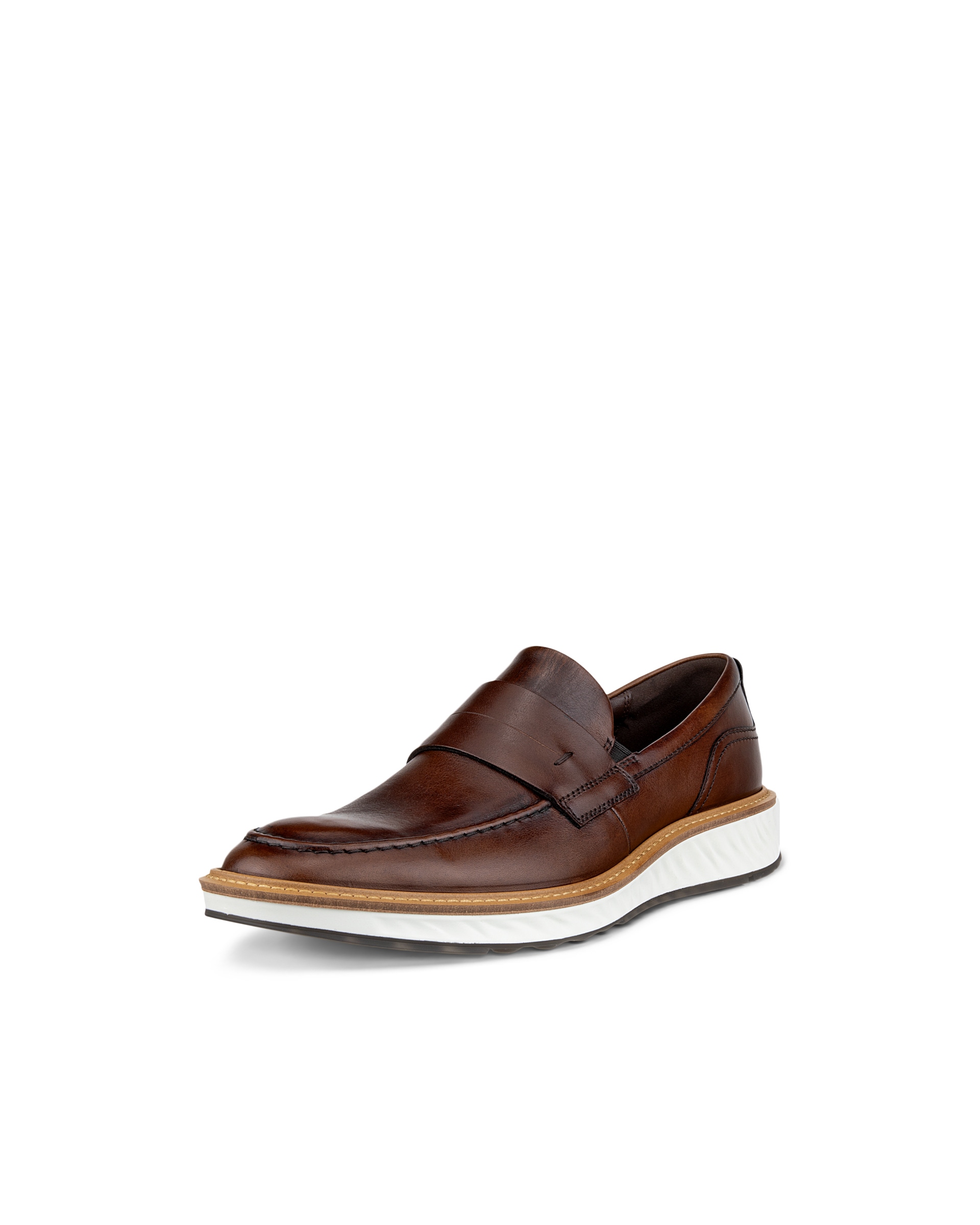 Men's ECCO® St.1 Hybrid Leather Loafer - Brown - Main