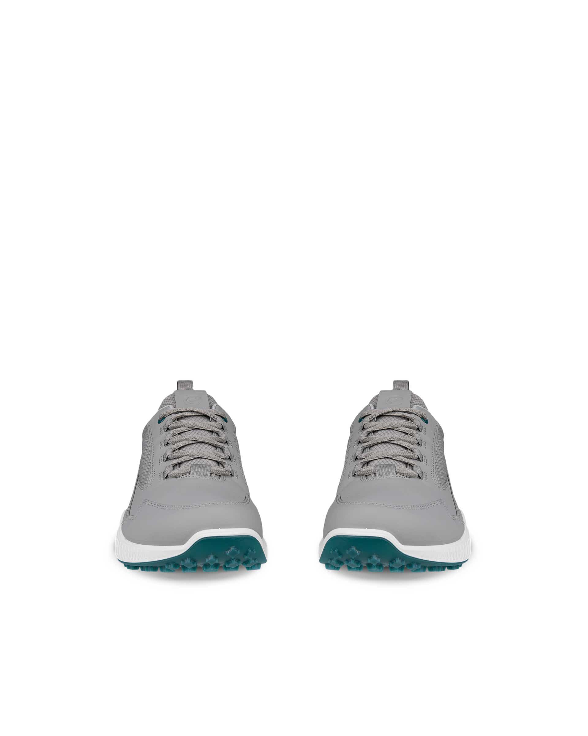 Men's ECCO® Golf S-Hybrid Leather Waterproof Golf Shoe - Grey - Front pair