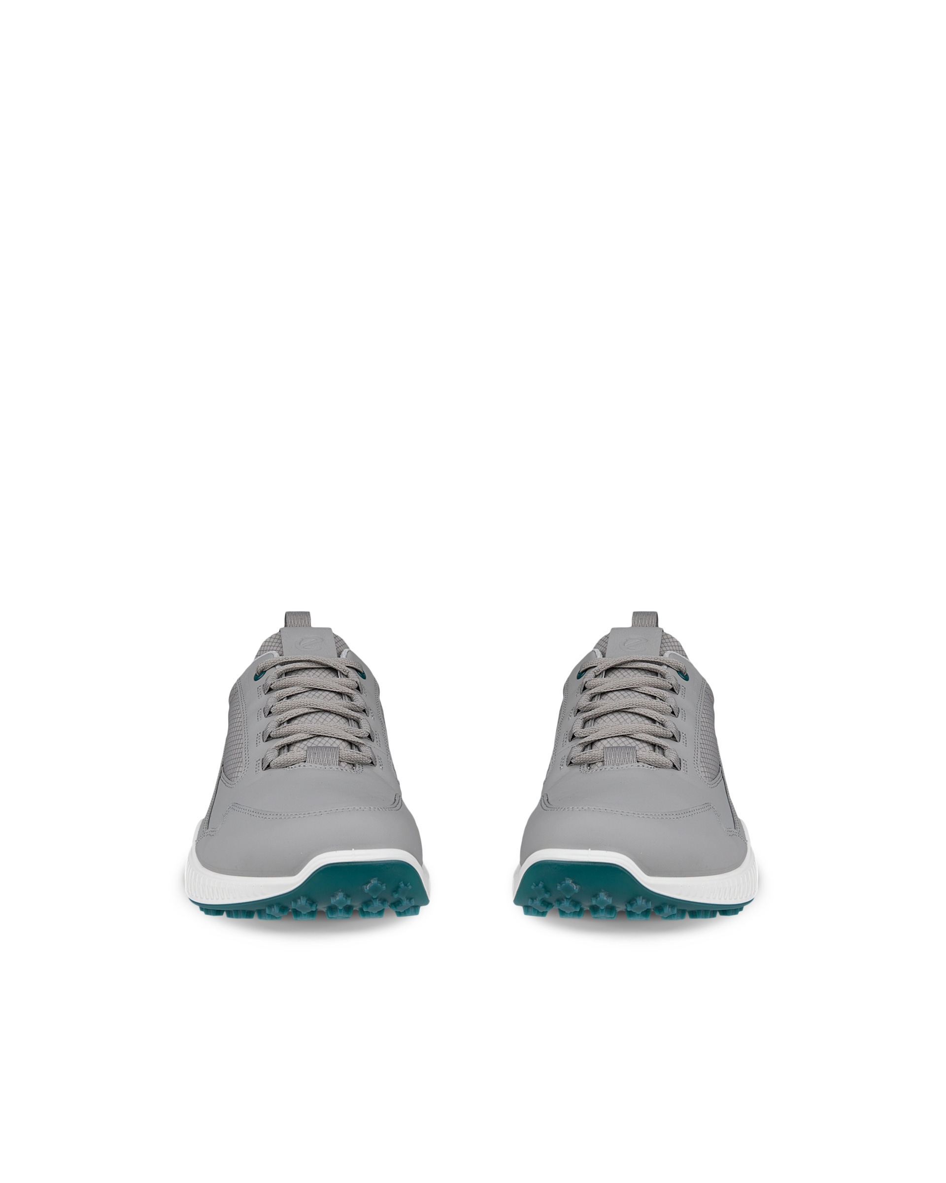 Men's ECCO® Golf S-Hybrid Leather Waterproof Golf Shoe - Grey - Front pair