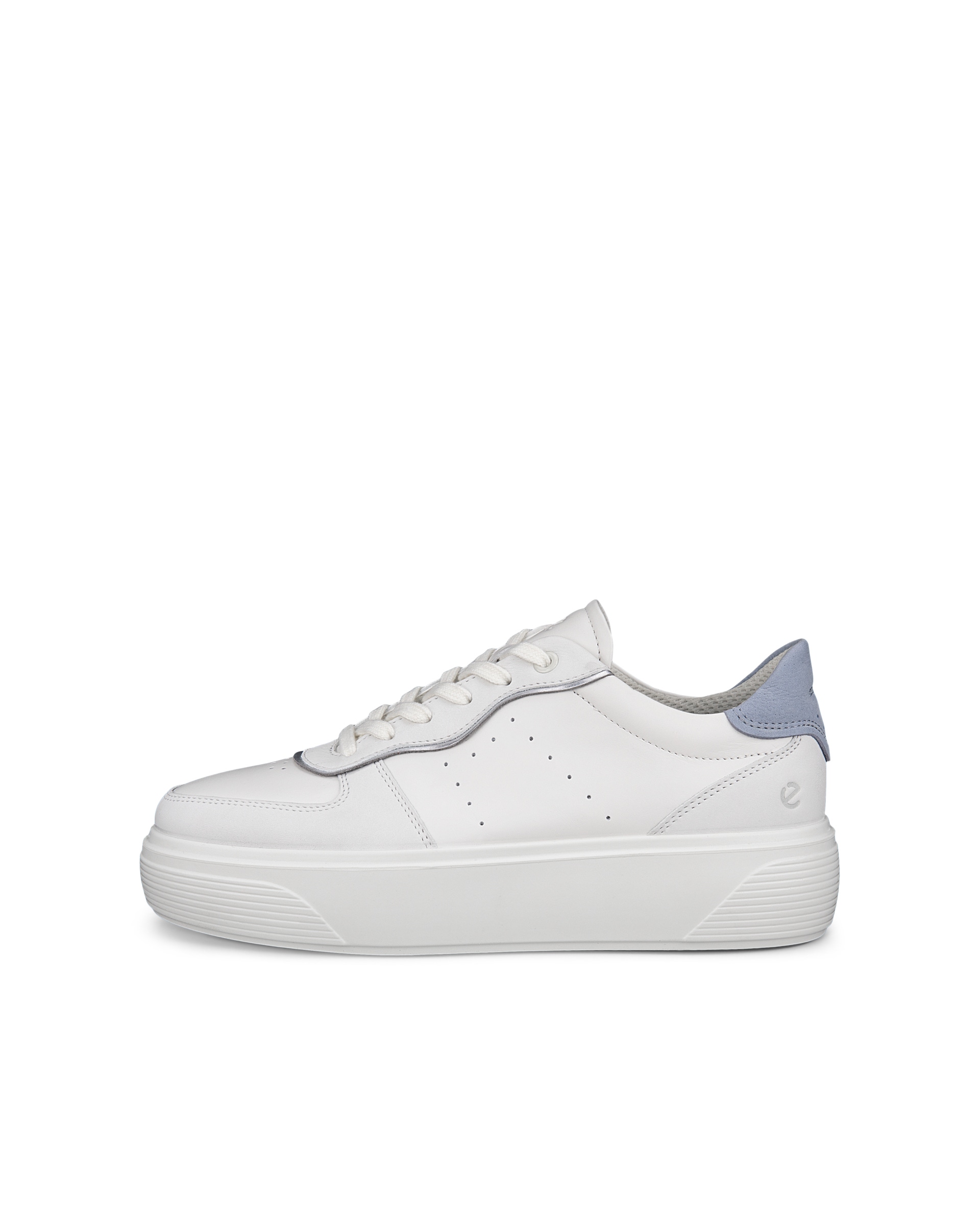 ECCO® Street Platform nahast vabaajajalats naistele - Valge - Outside