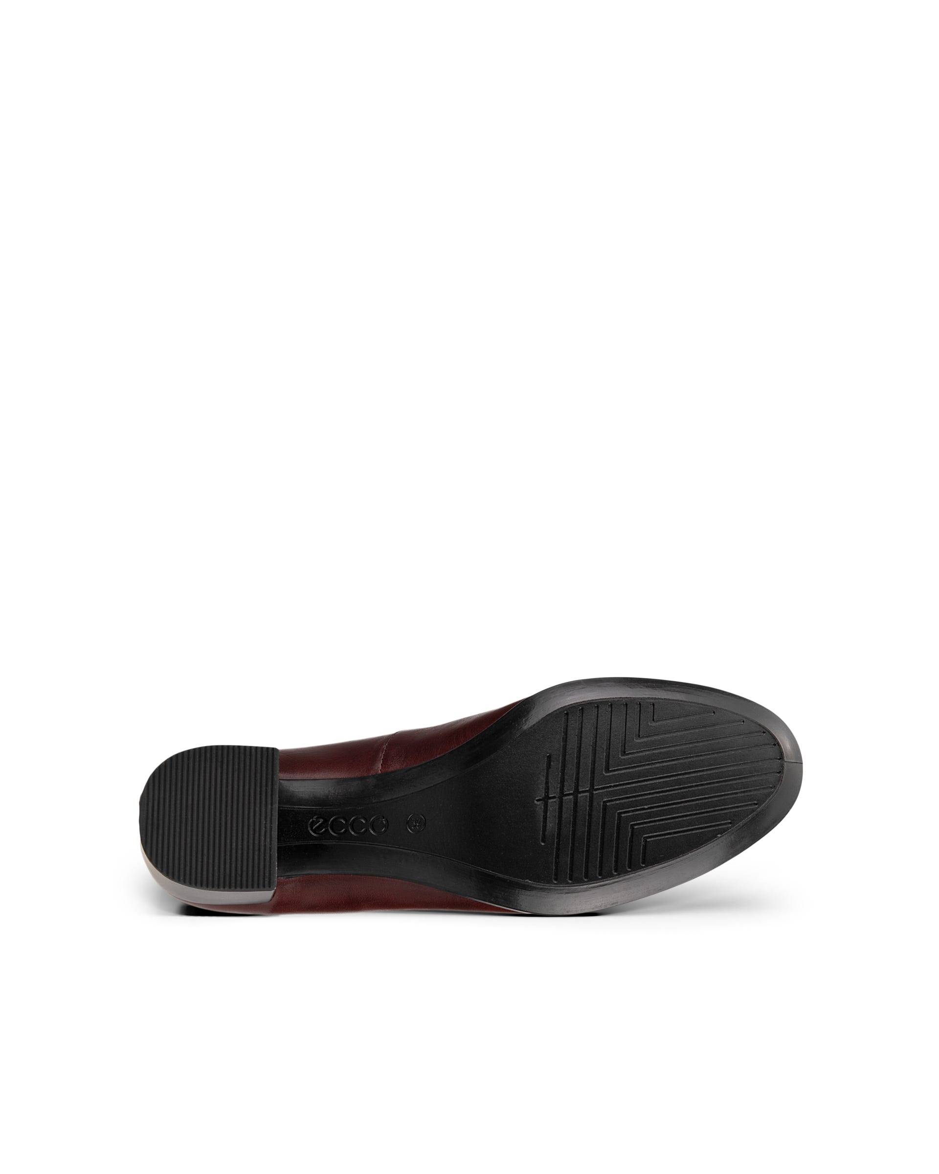 Women's ECCO® Dress Classic 35 Leather Block-Heeled Pump - Red - Sole