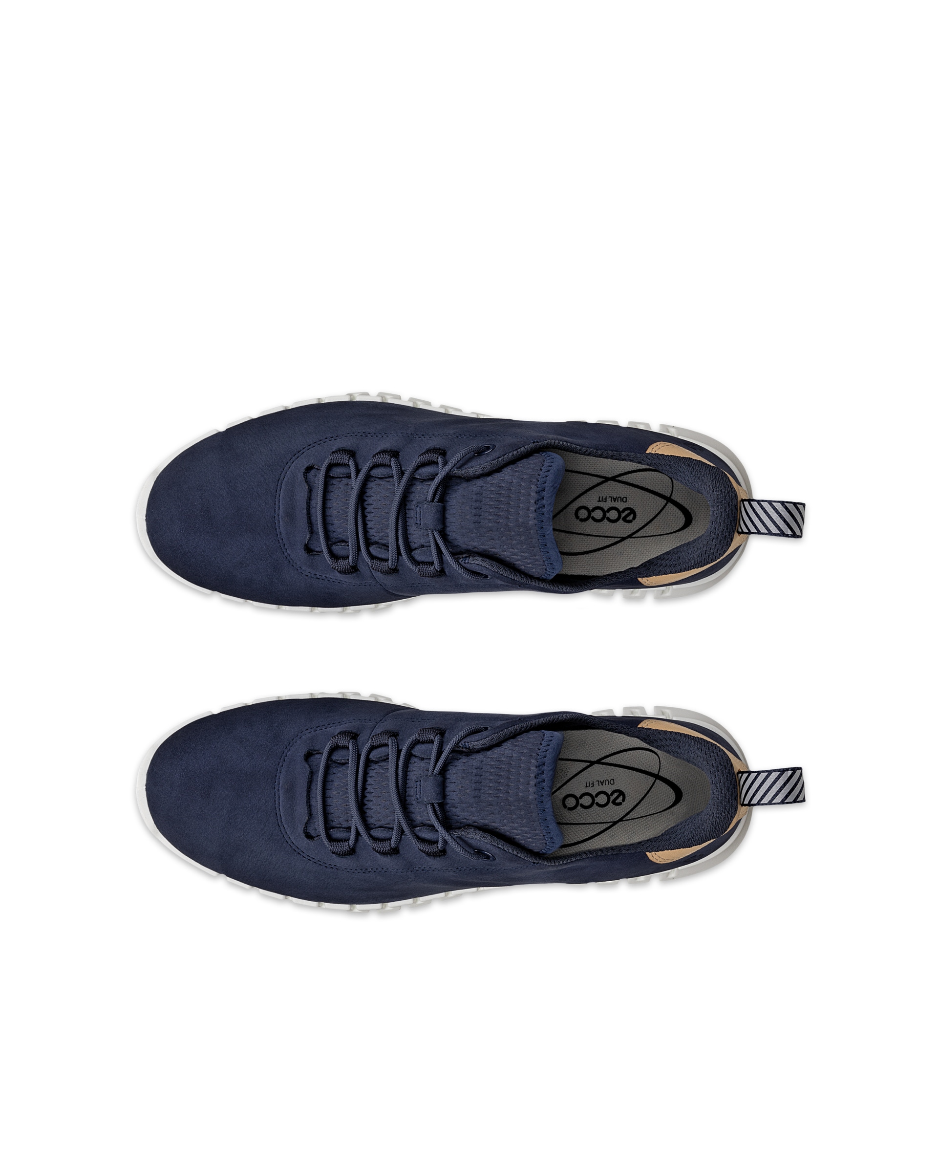 ECCO® GRUUV dames nubuck sneaker - Blauw - Top left pair
