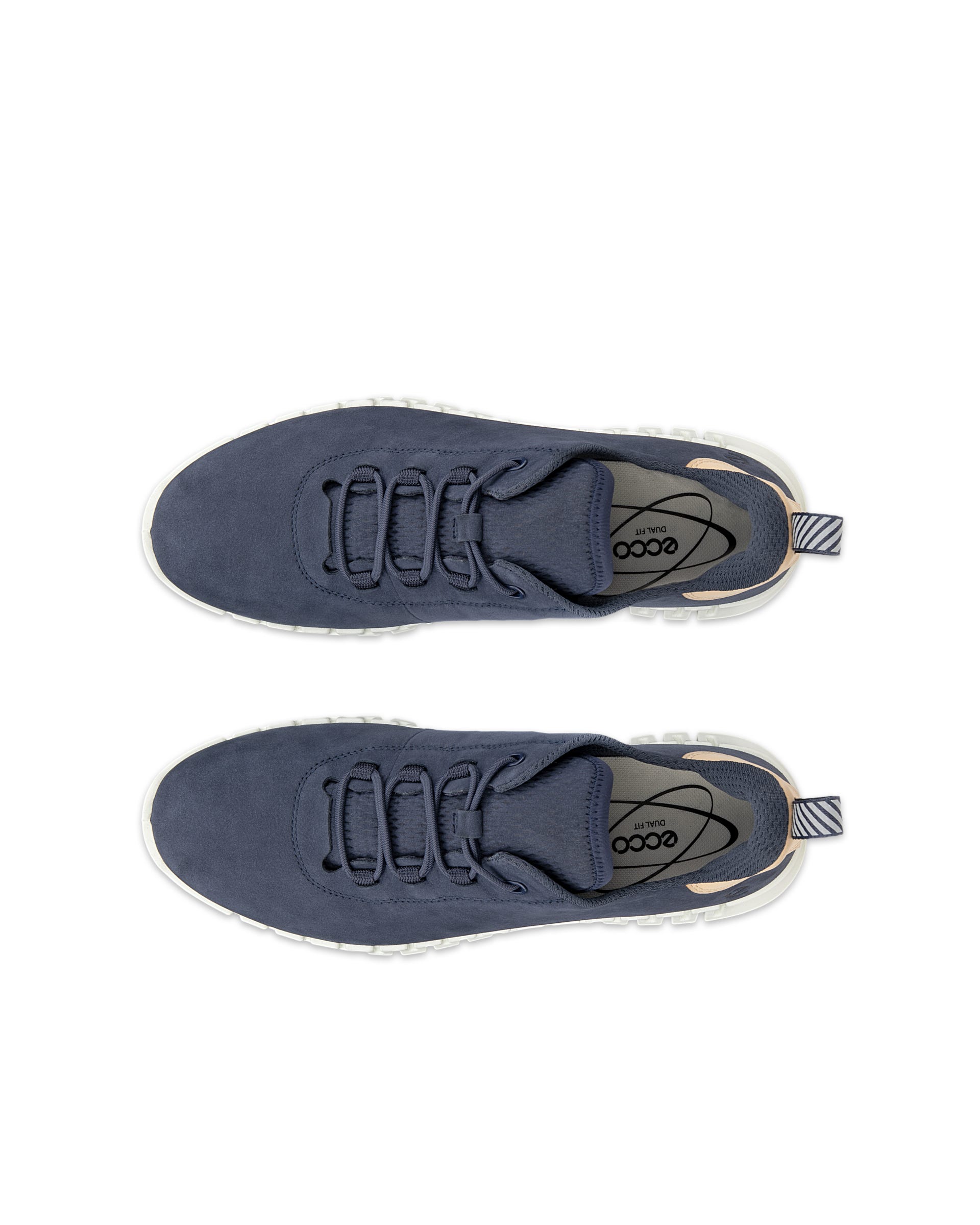 Women's ECCO® GRUUV Nubuck Trainer - Blue - Top left pair