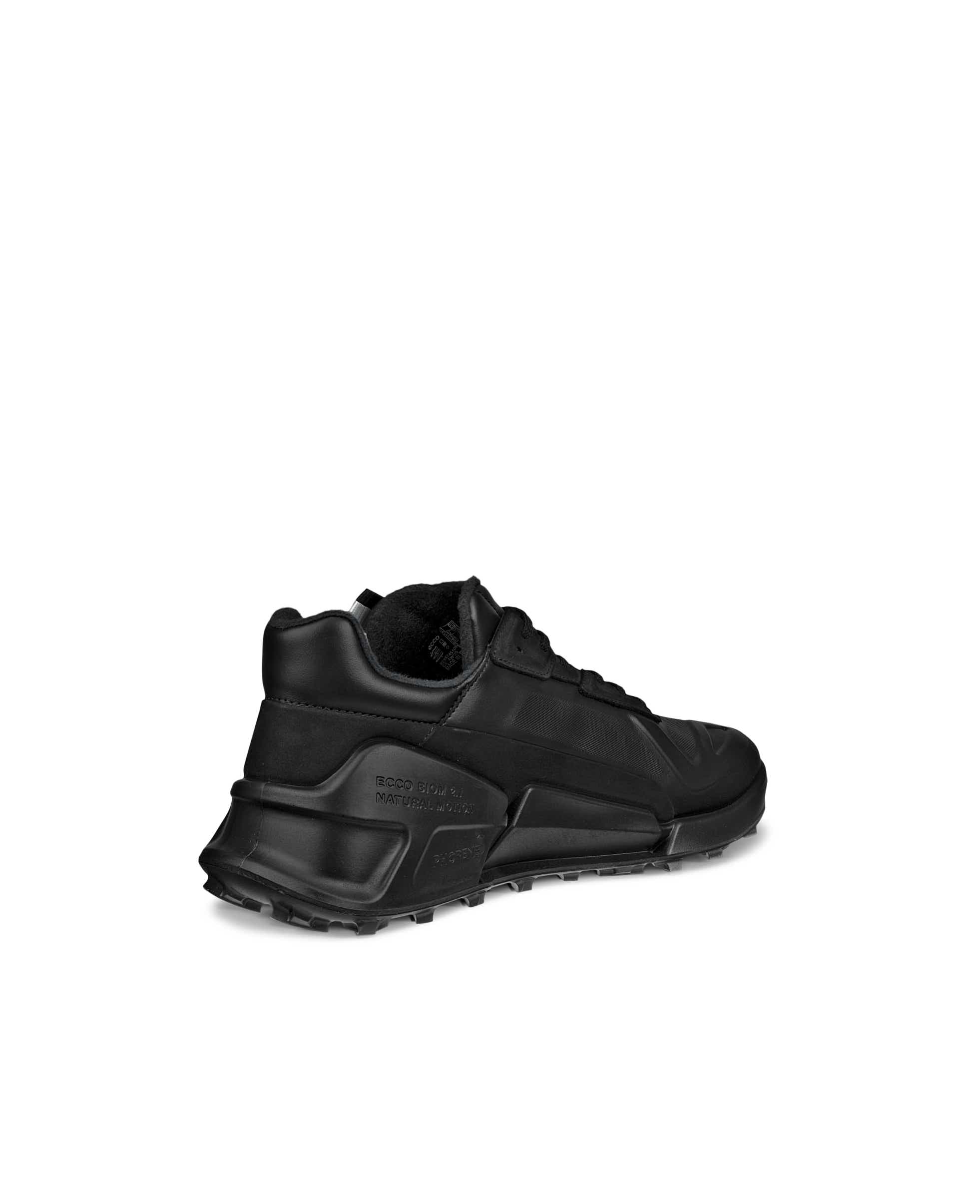 Męskie ocieplane skórzane buty do wędrówek ECCO® BIOM 2.1 X Mountain - Czarny - Back