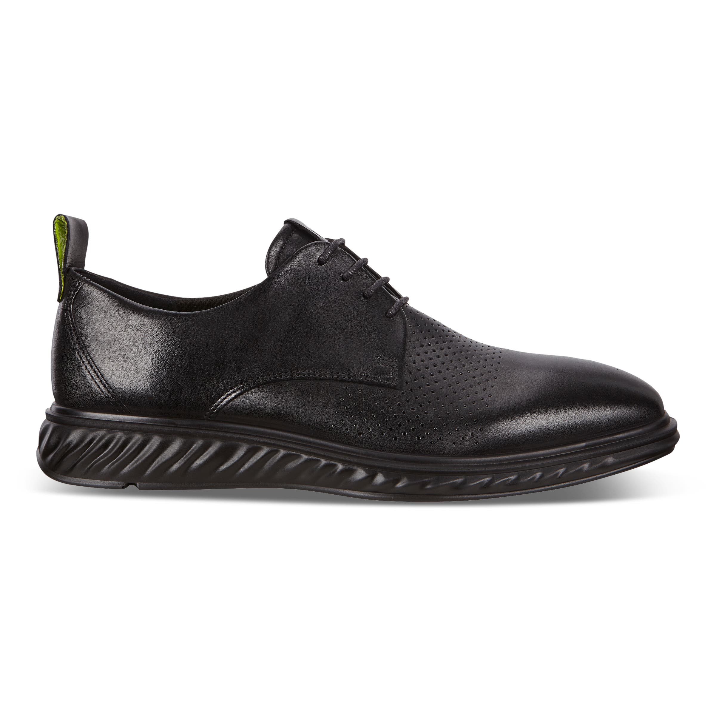 ECCO ST.1 Hybrid Lite メンズ レザーダービーシューズ - ブラック - Outside