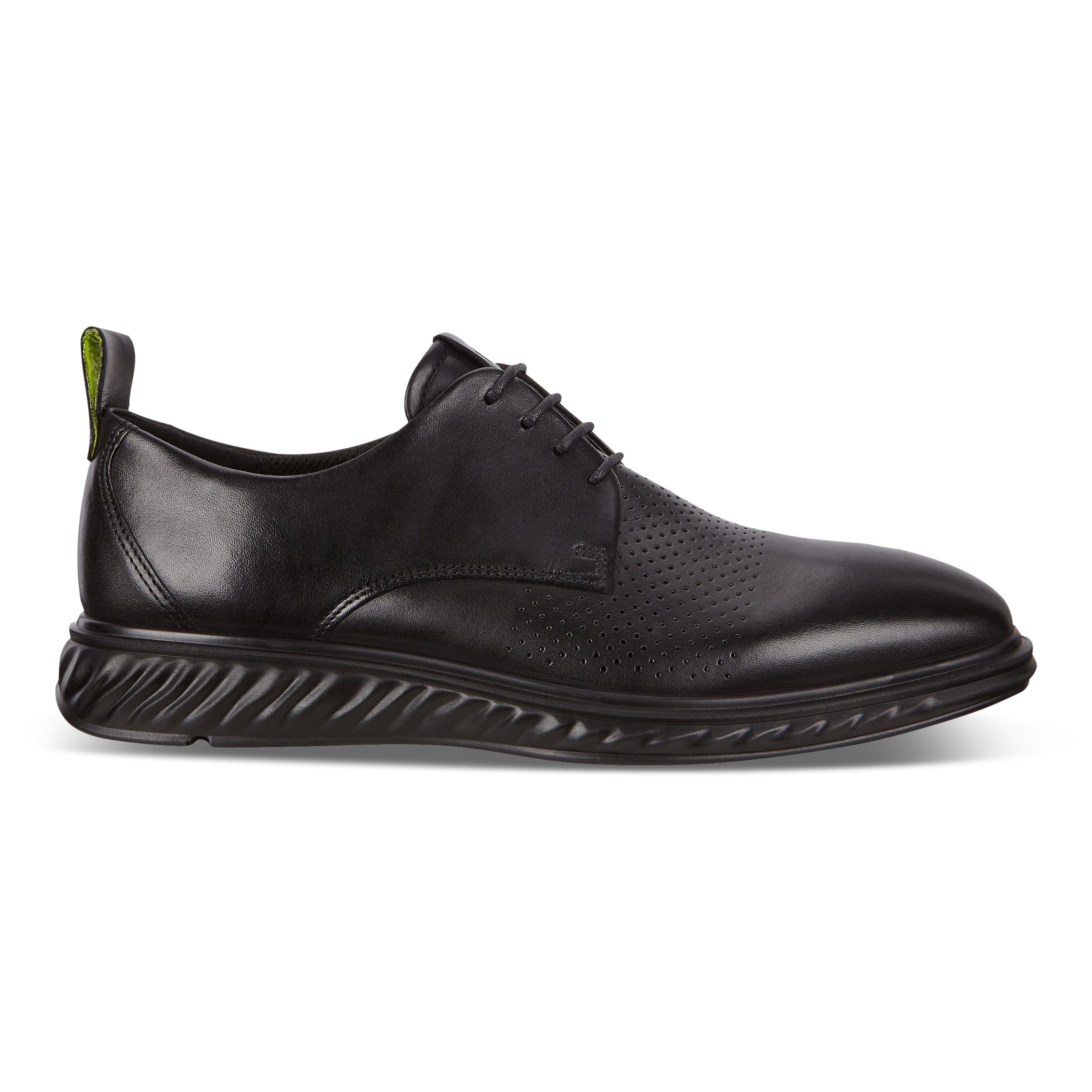 ECCO ST.1 Hybrid Lite メンズ レザーダービーシューズ - ブラック - Outside