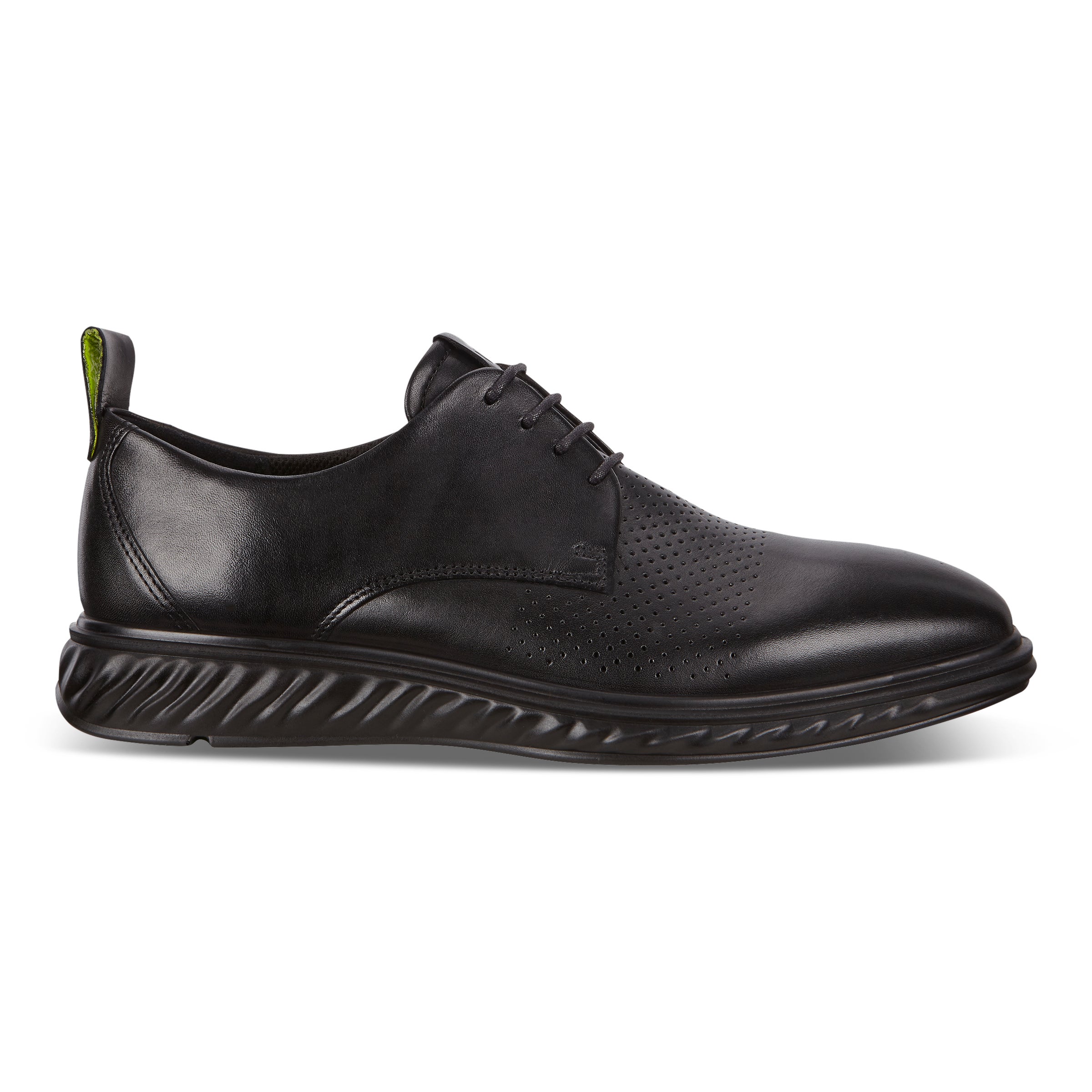 ECCO ST.1 Hybrid Lite メンズ レザーダービーシューズ - ブラック - Outside