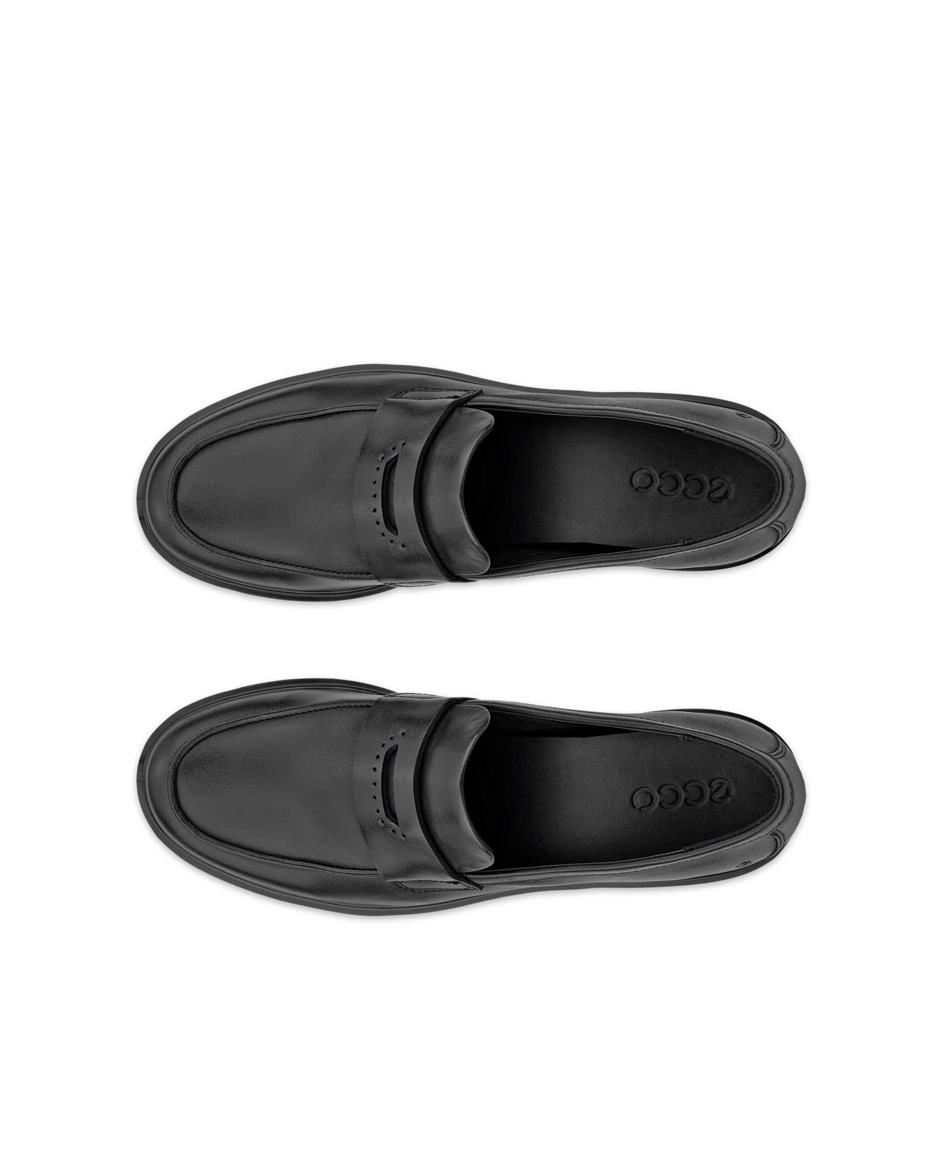 ECCO® METROPOLE VIENNA ženske kožne mokasinke - Crna - Top left pair