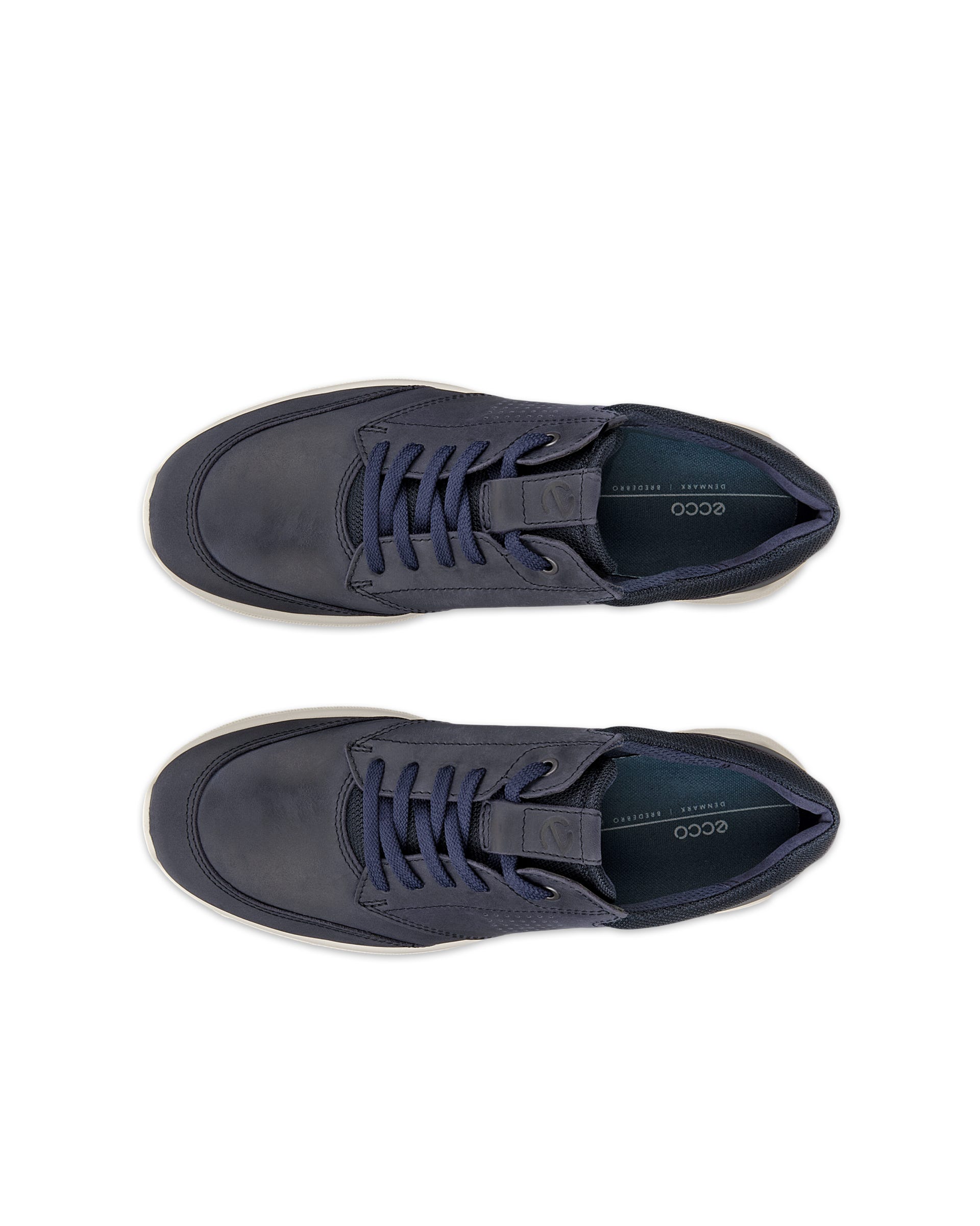 Męskie sznurowane buty z nubuku ECCO® IRVING - Niebieski - Outside