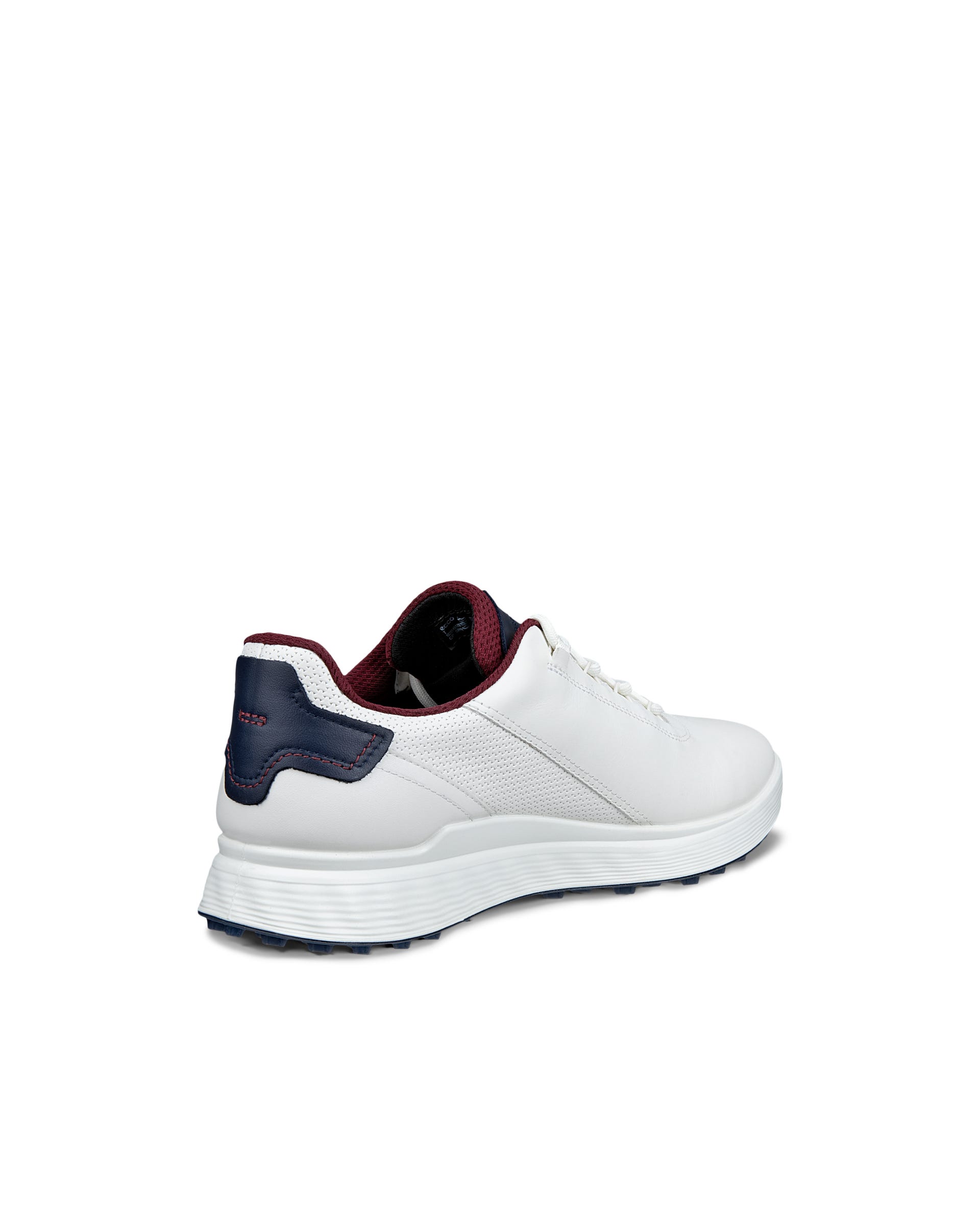 Men's ECCO® Golf S-Casual Leather Waterproof Golf Shoe - White - Back