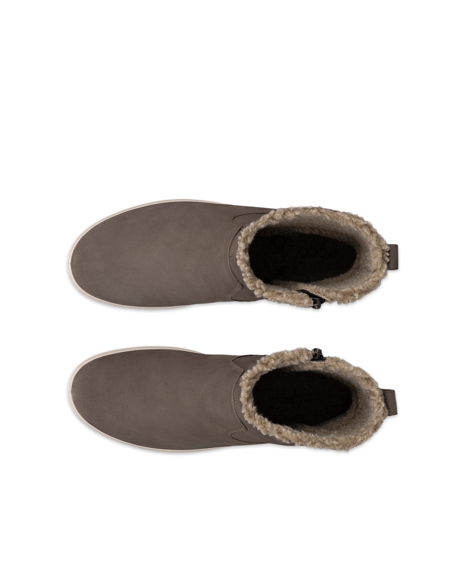 ECCO® SOFT 7 Damen Halbhoher Stiefel aus Nubukleder - Braun - Top left pair