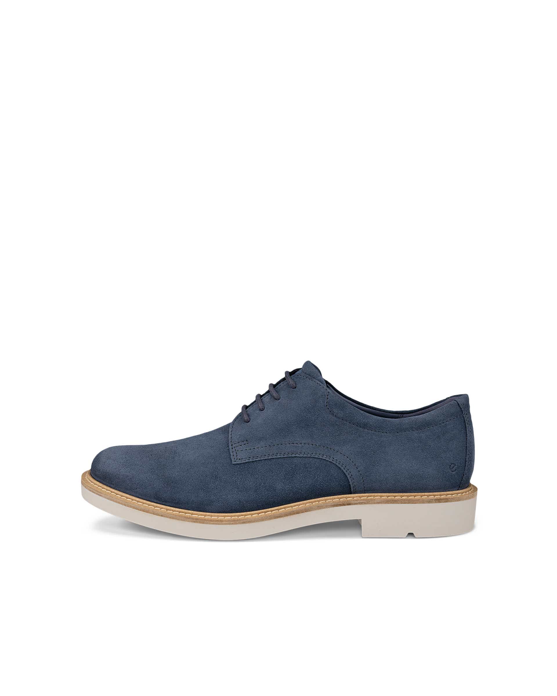 Men's ECCO® Metropole London Suede Derby Shoe - Blue - Outside