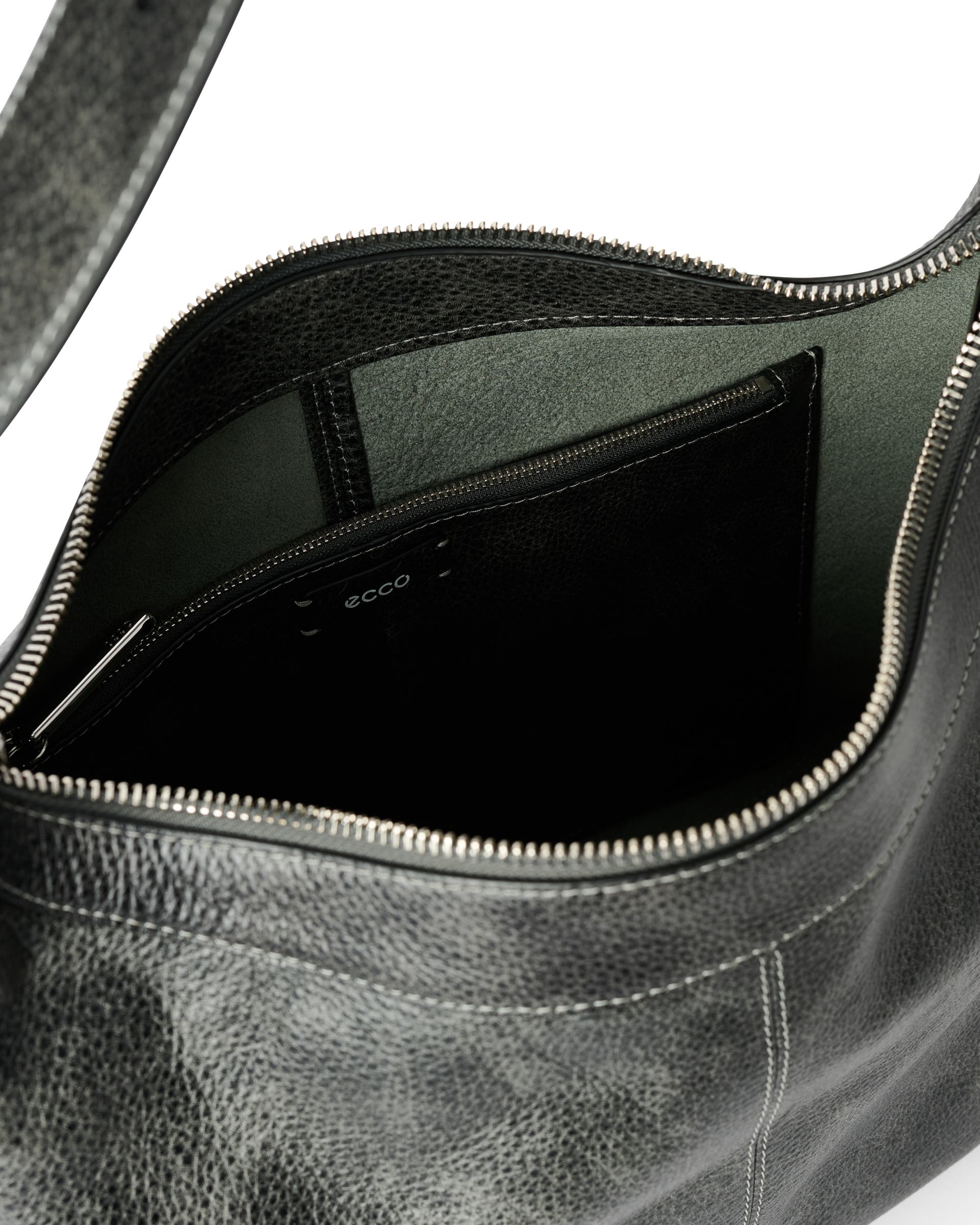 ECCO® Hobo Medium Leather Shoulder Bag - Multicolor - Inside