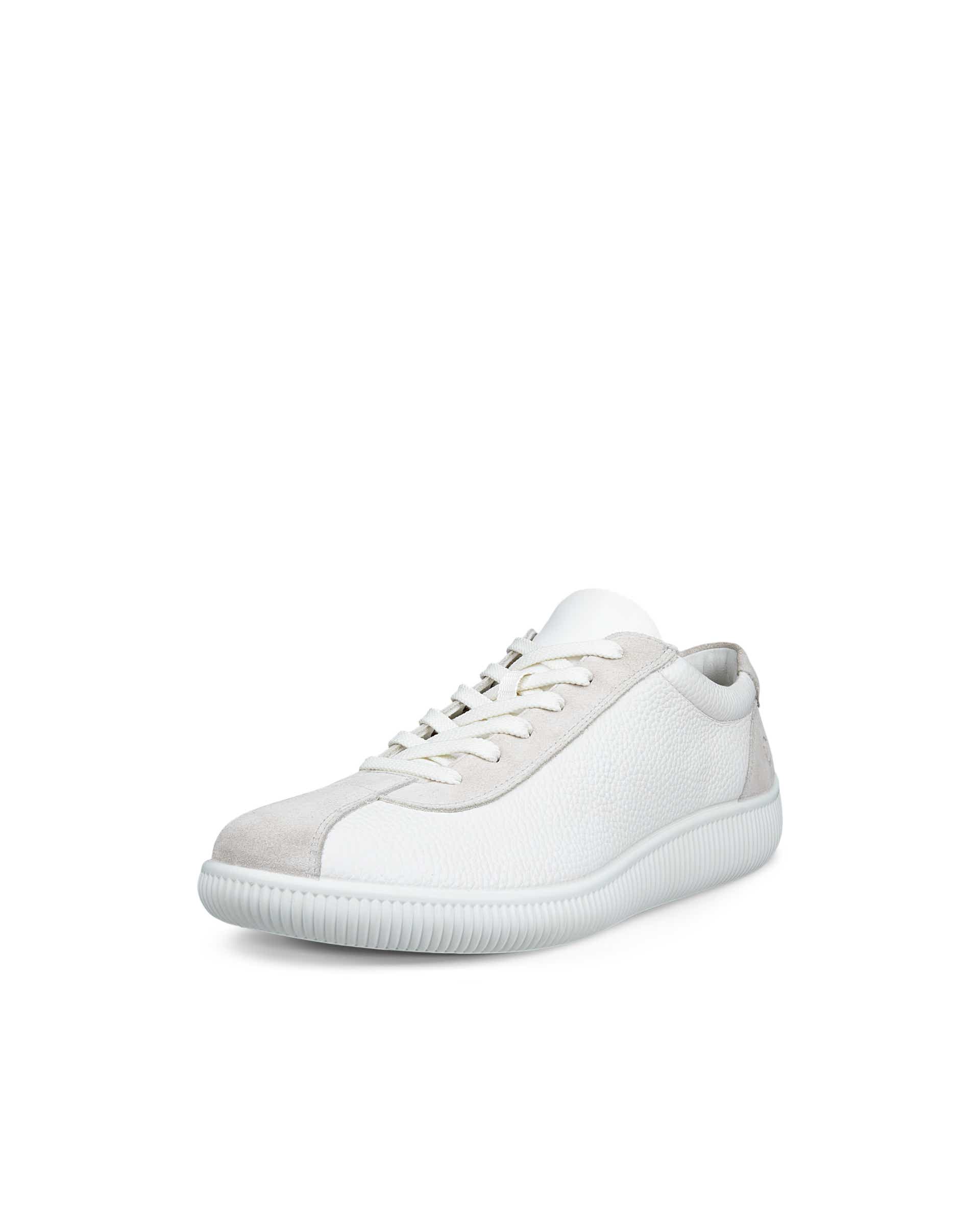 ECCO soft zero MEN メンズ レザースニーカー - ホワイト - Main