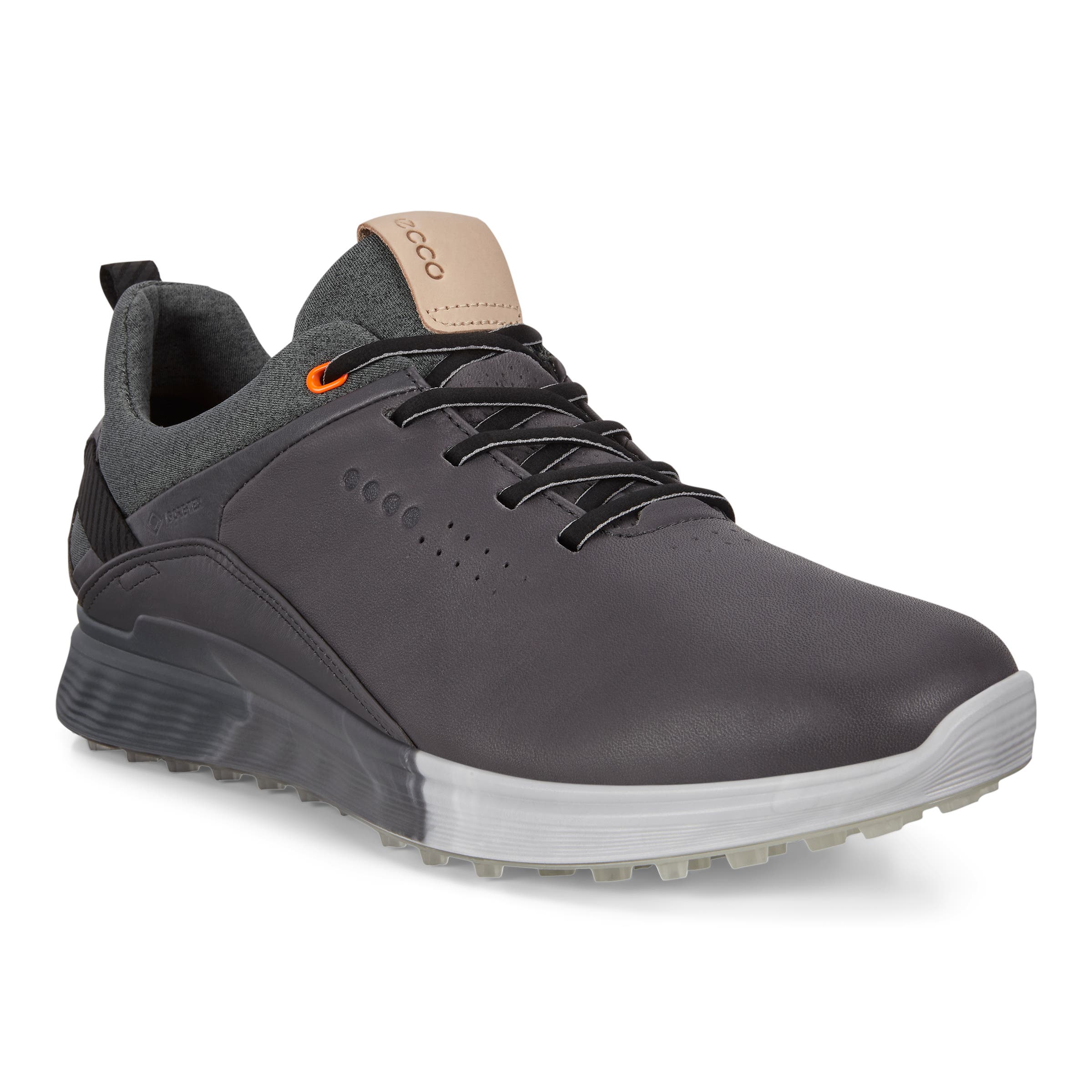 Men's ECCO® Golf S-Three Leather Gore-Tex Shoe - Grey - Main