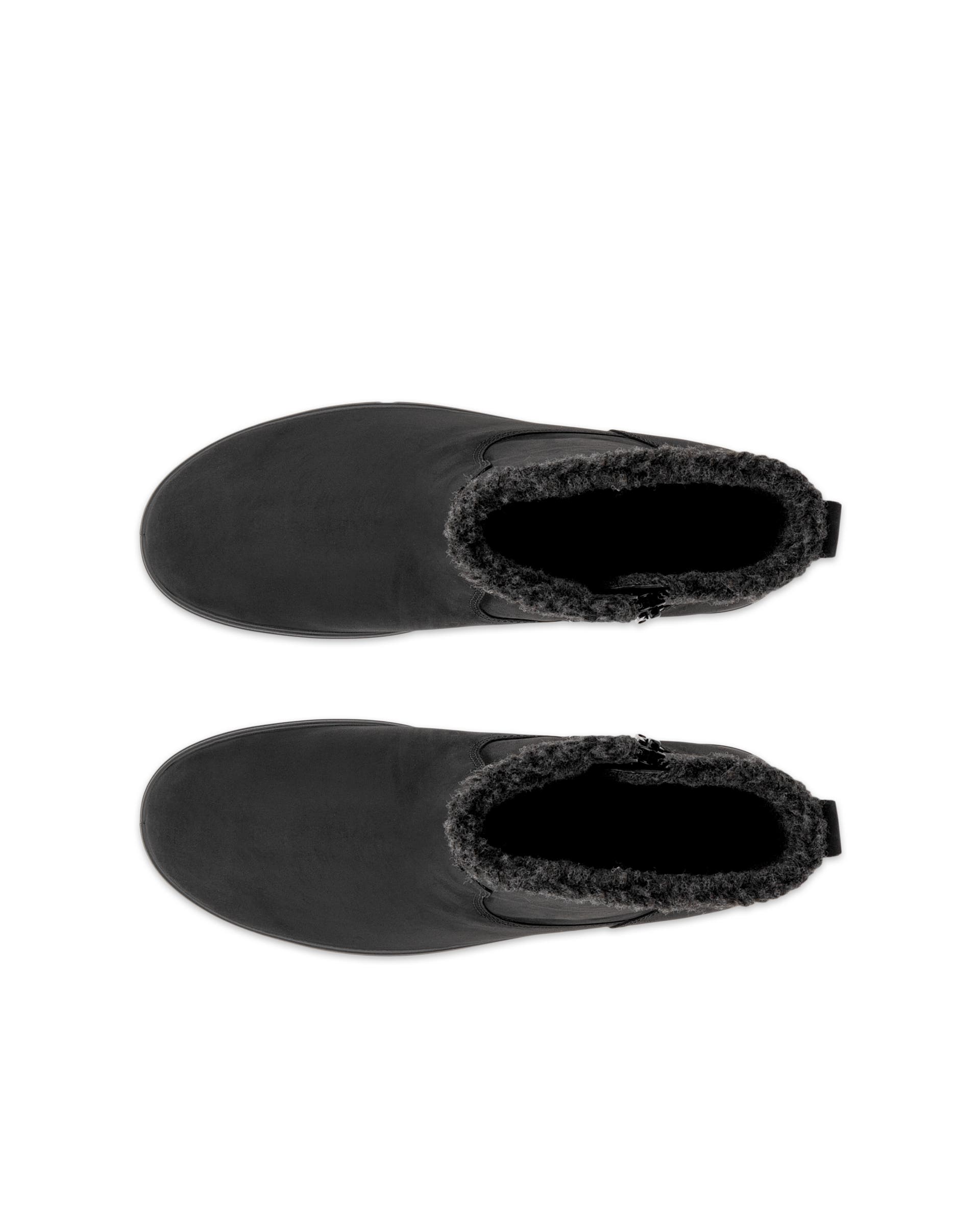 ECCO® Soft 7 Tred ženske srednje čizme od nubuka - Crna - Top left pair