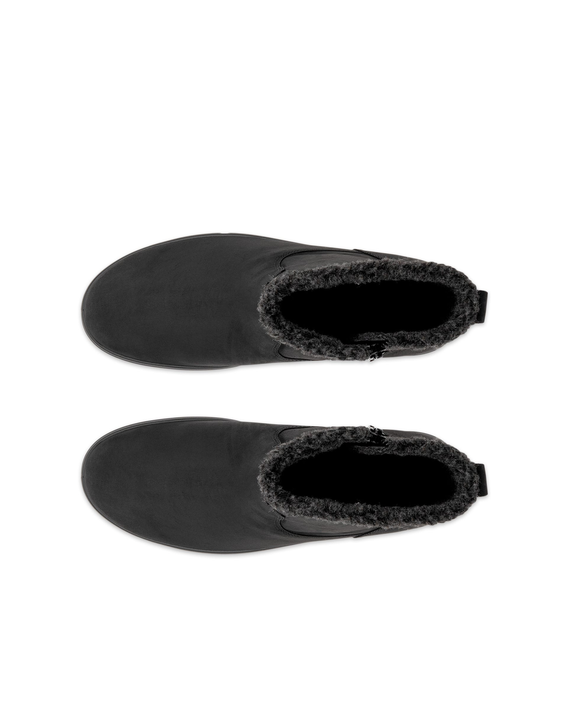 ECCO® Soft 7 Tred ženske srednje čizme od nubuka - Crna - Top left pair