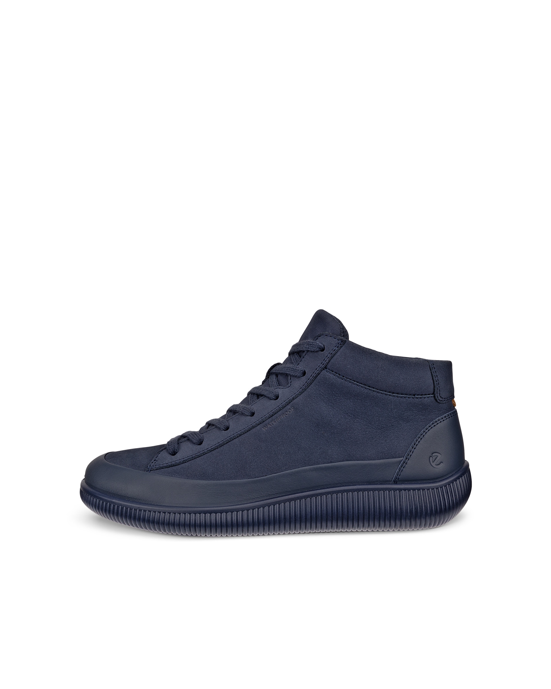 ECCO® SOFT ZERO ženske vodootporne srednje čizme od nubuka - Plava - Outside