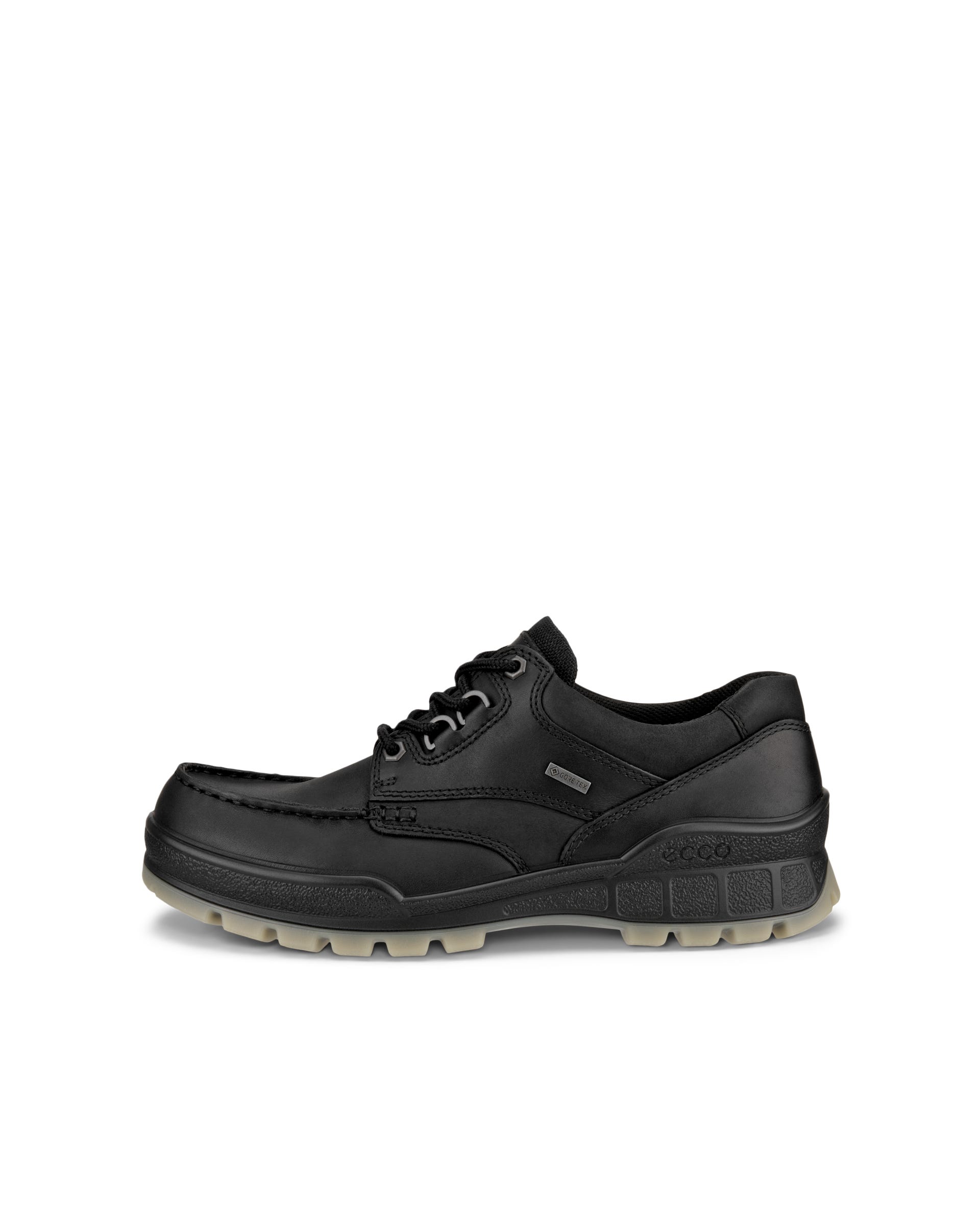 Men's ECCO® Track 25 Leather Gore-Tex Moc-Toe Shoe - Black - Outside