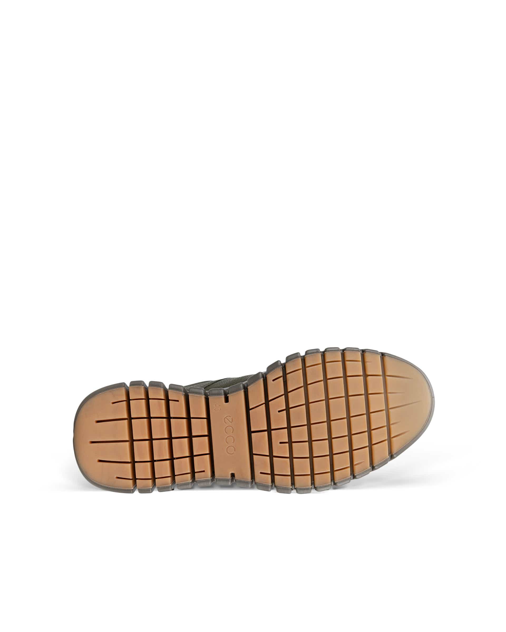 ECCO Gruuv MEN メンズ レザーGore-Texスニーカー - グリーン - Sole