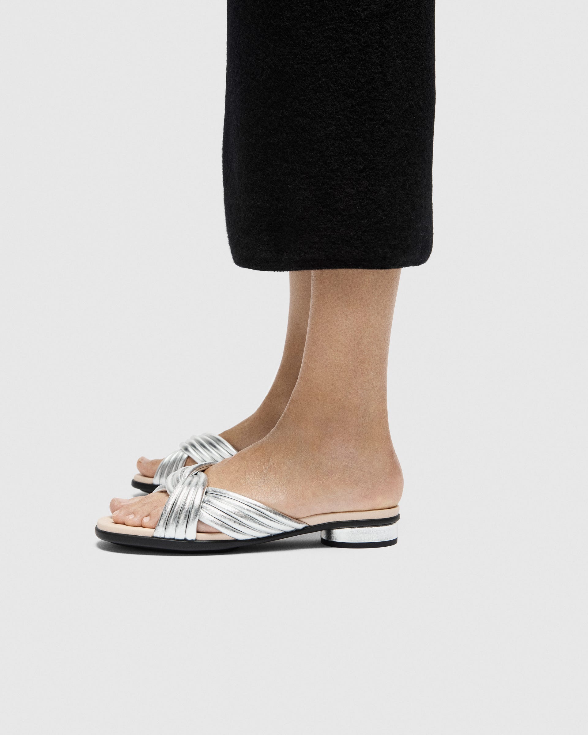 Women's ECCO® Sculpted Alba 25 Leather Heel Sandal - Metallics - Lifestyle image-1