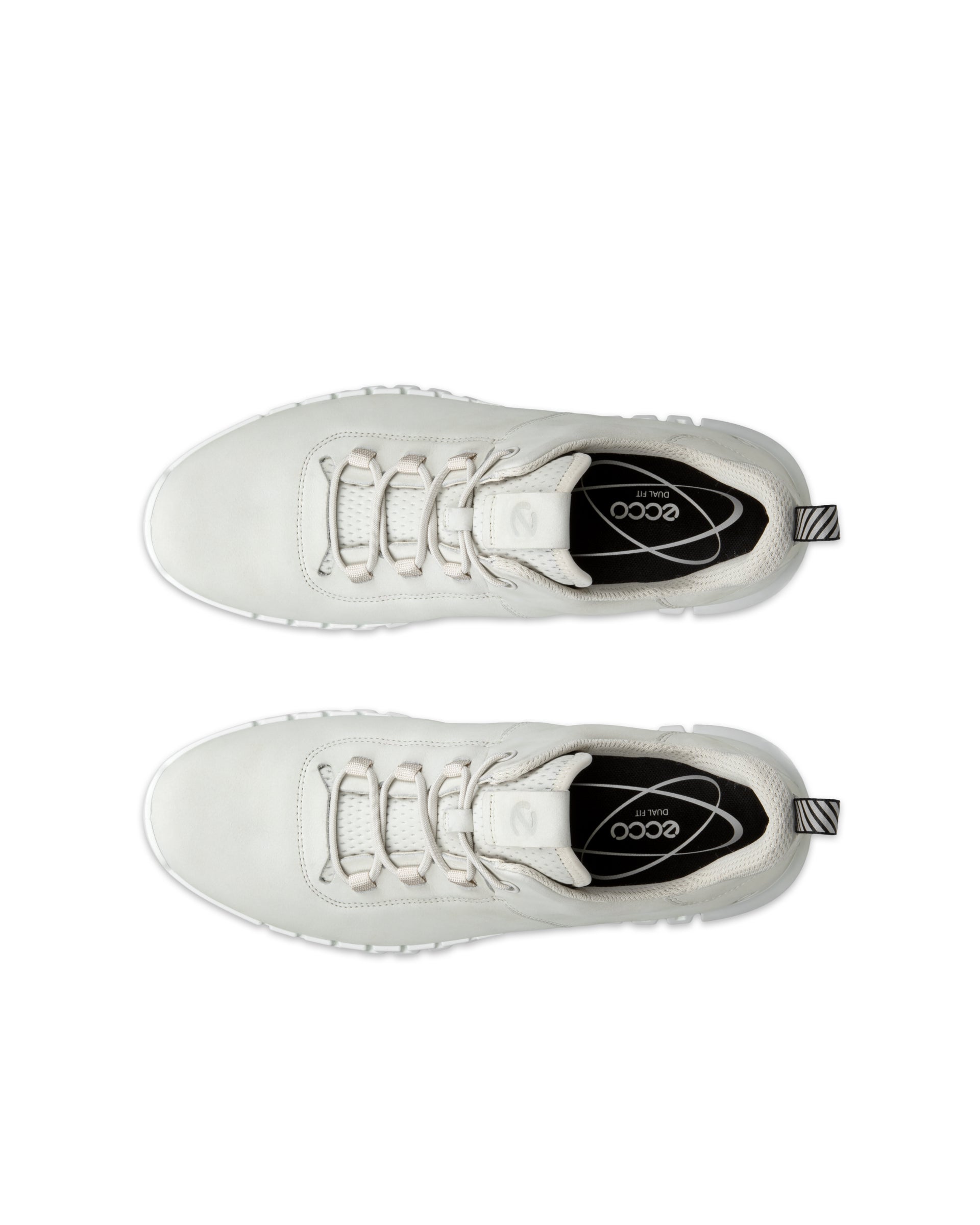 ECCO Gruuv Flexible Sole Men メンズ レザースニーカー - グレー - Top left pair