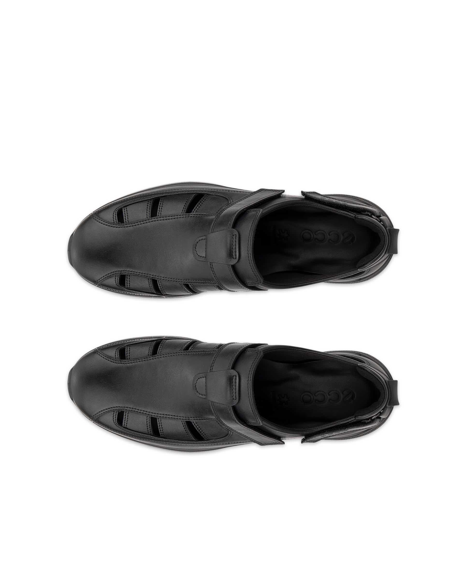 ECCO® IRVING heren leren Fisherman sandaal - Zwart - Top left pair