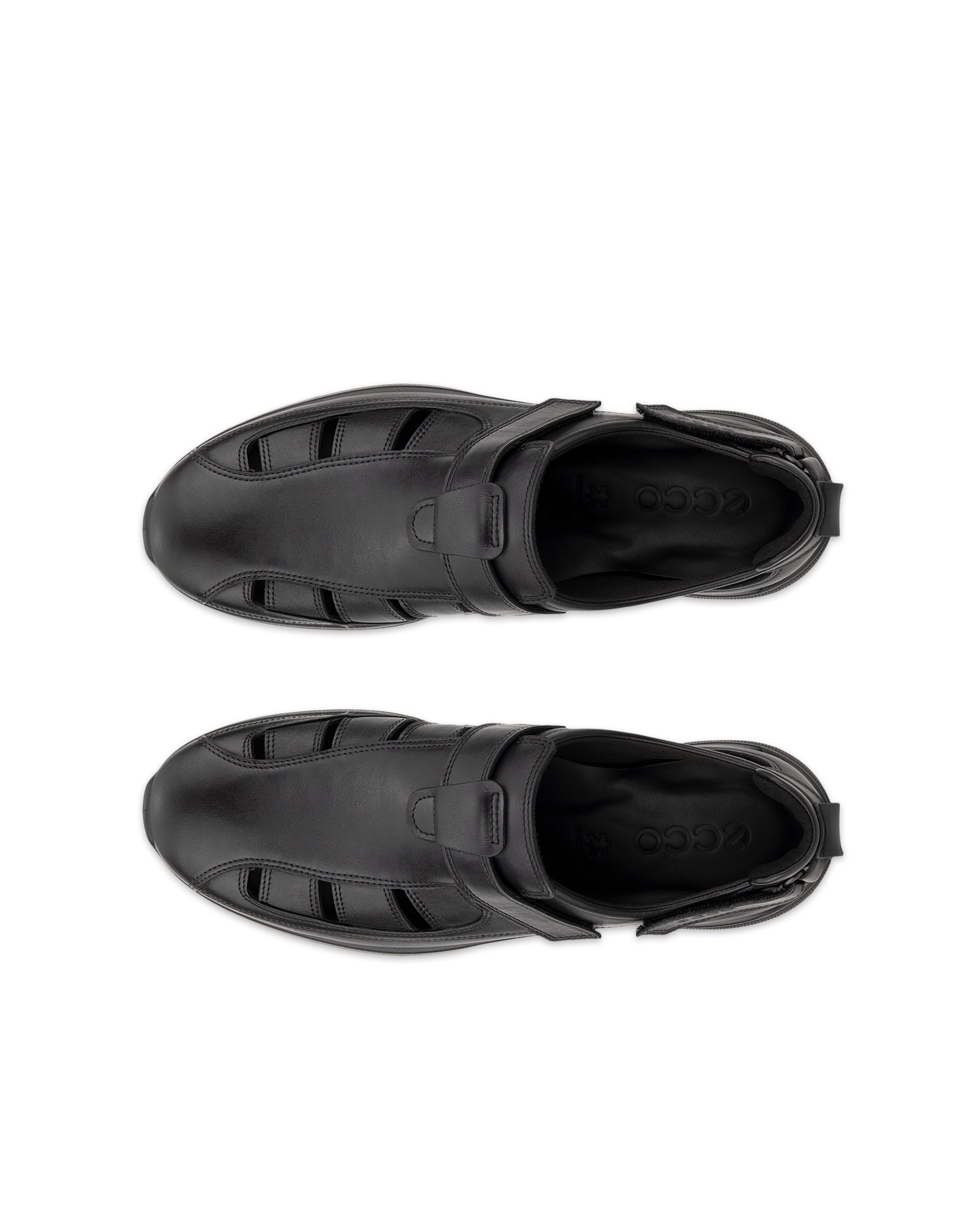 ECCO® IRVING heren leren Fisherman sandaal - Zwart - Top left pair