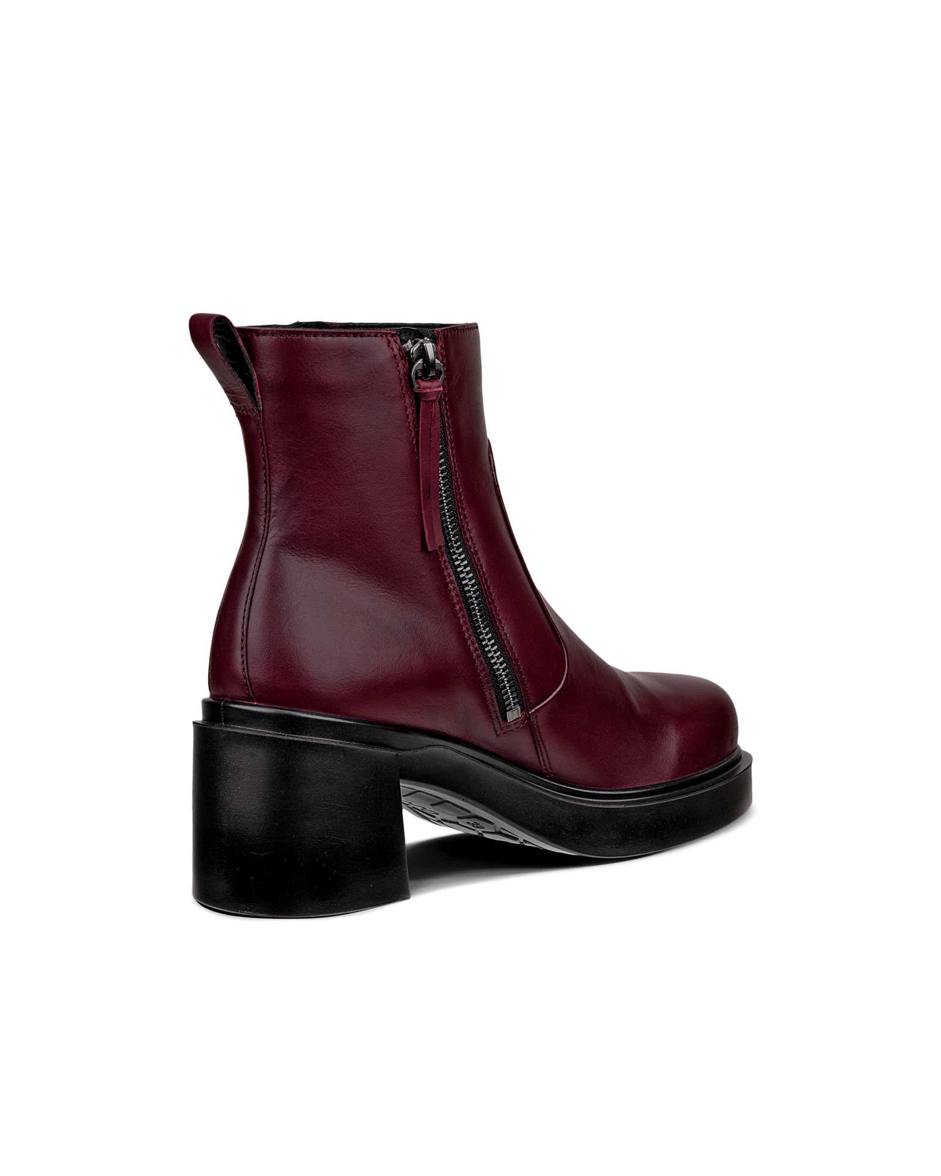 ECCO® METROPOLE SEOUL 45 női közepesen magasszárú bőrcsizma - Piros - Back