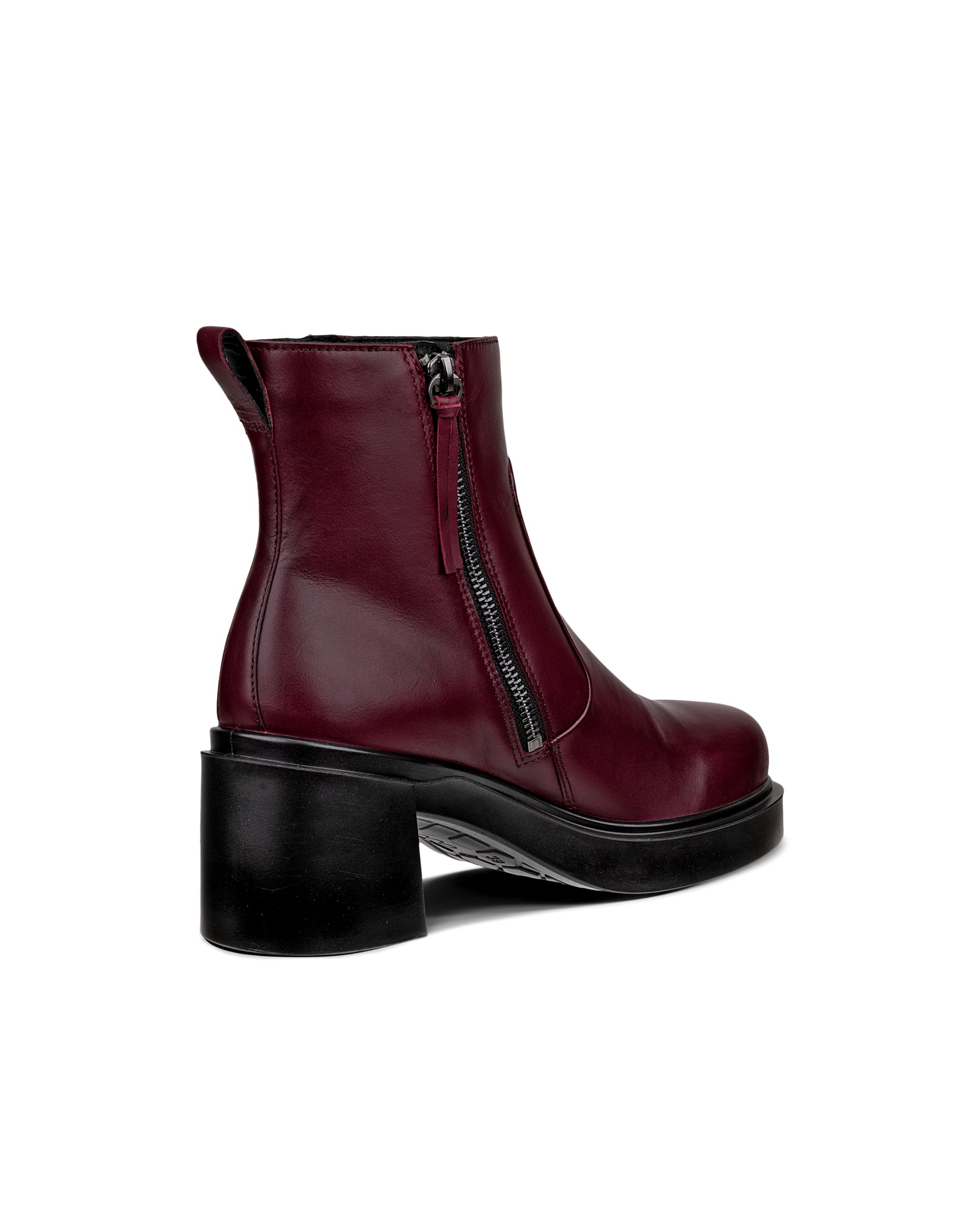 ECCO® METROPOLE SEOUL 45 női közepesen magasszárú bőrcsizma - Piros - Back