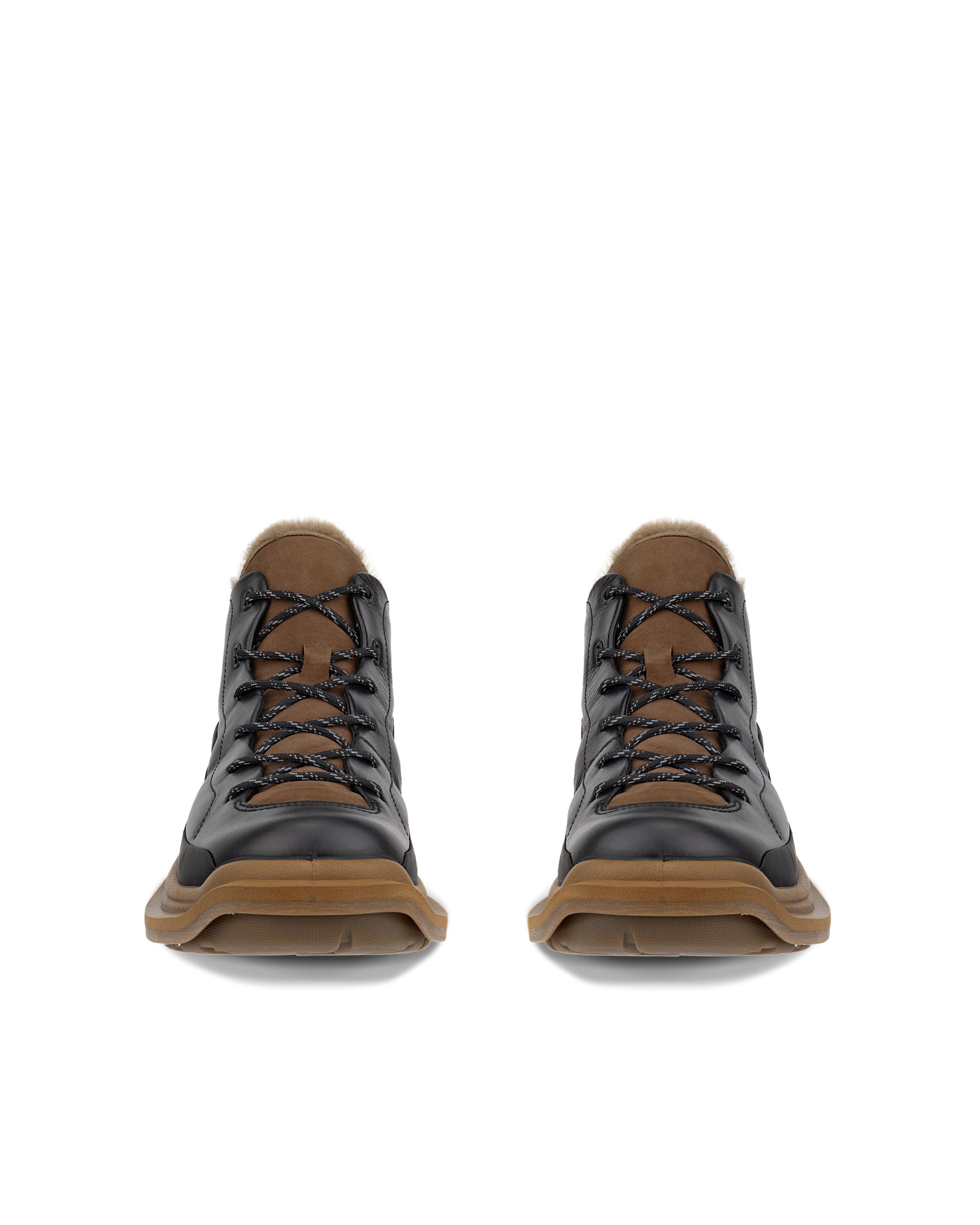 ECCO OFFROAD WOMEN ウィメンズ レザーレースアップシューズ - ブラック - Front pair