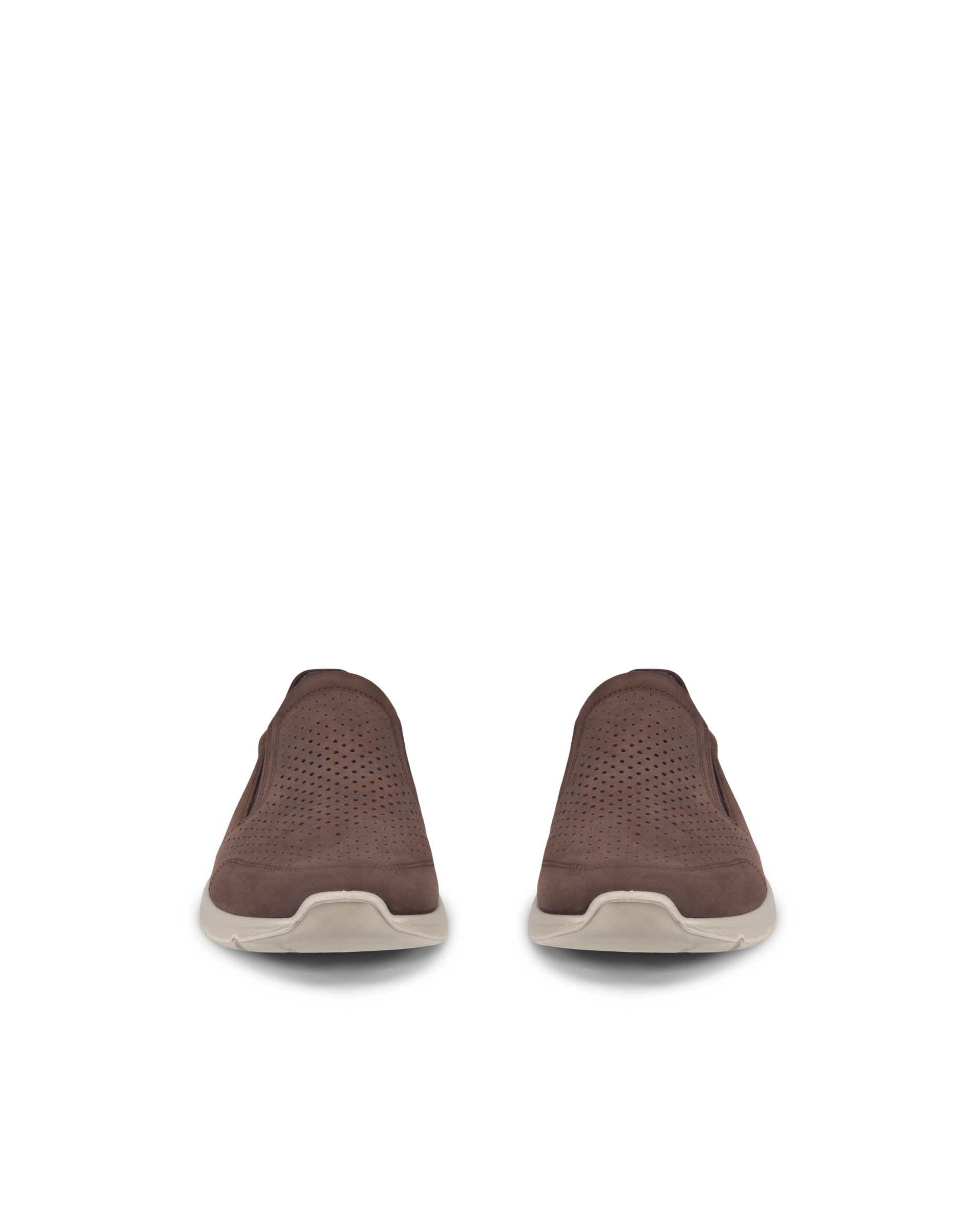 ECCO® Irving chaussures sans lacet en cuir pour homme - Brun - Front pair