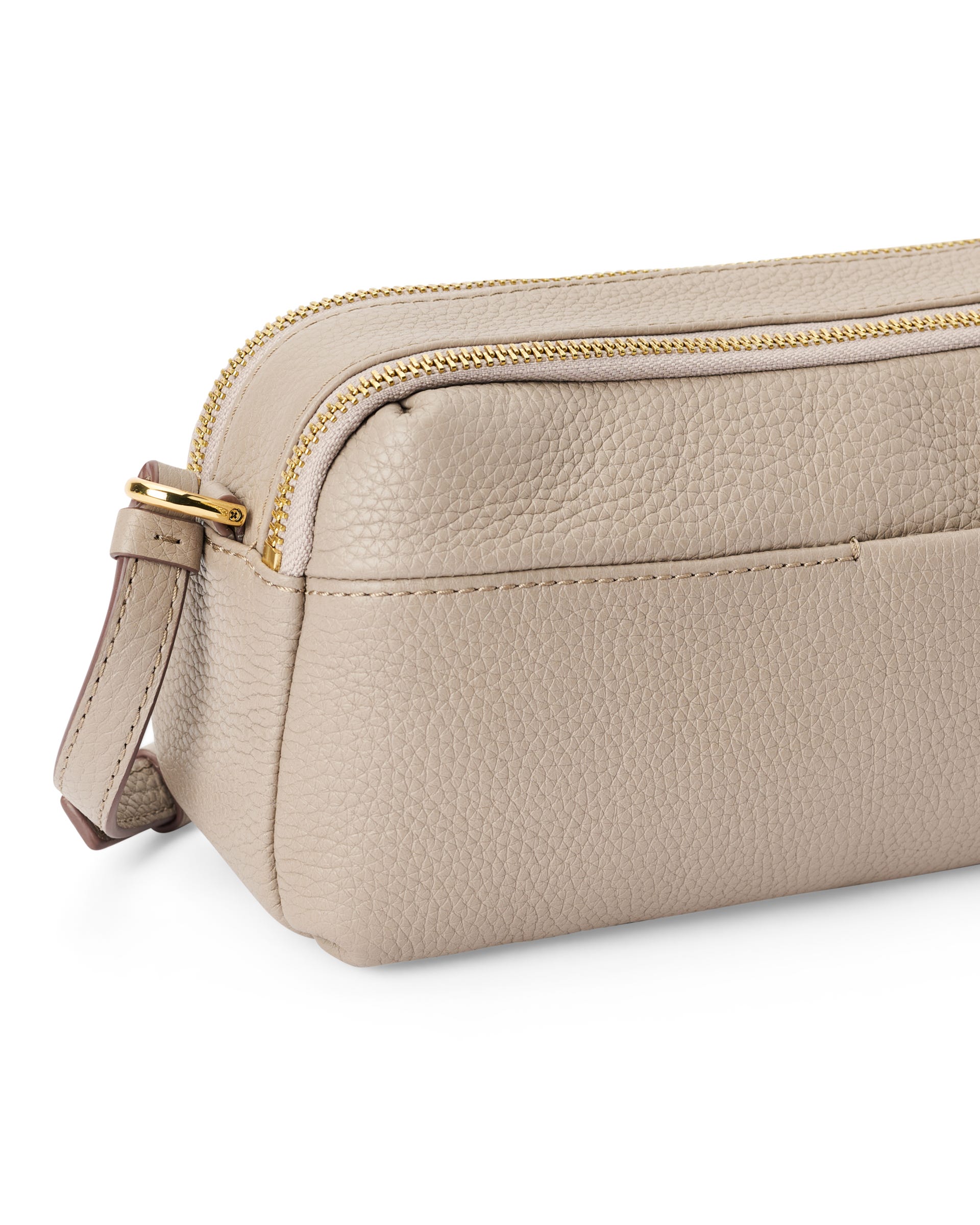 Skórzana torebka listonoszka ECCO® Camera Bag - Beżowy - Detail-1