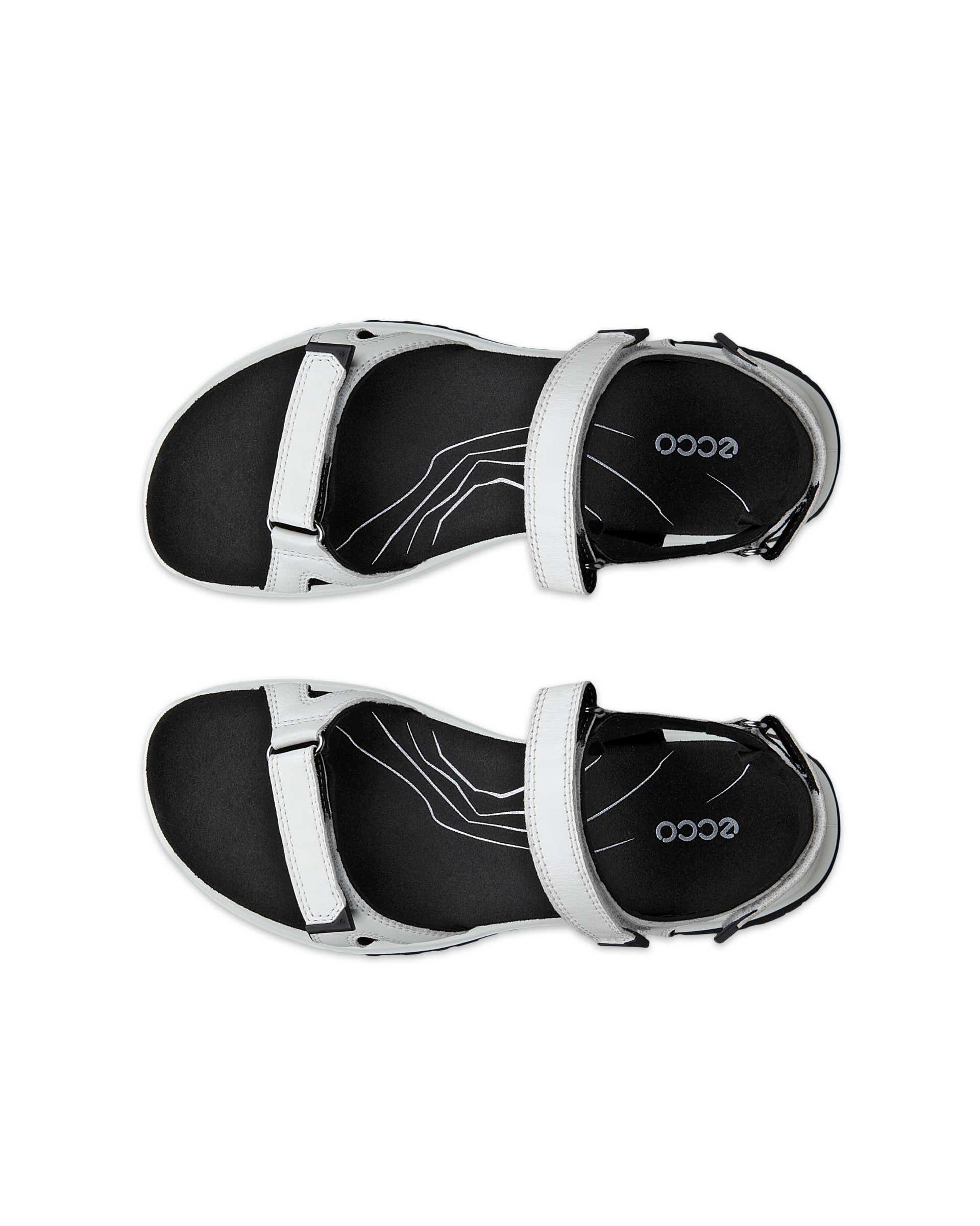 Women's ECCO® Offroad Roam Leather Walking Sandal - White - Top left pair