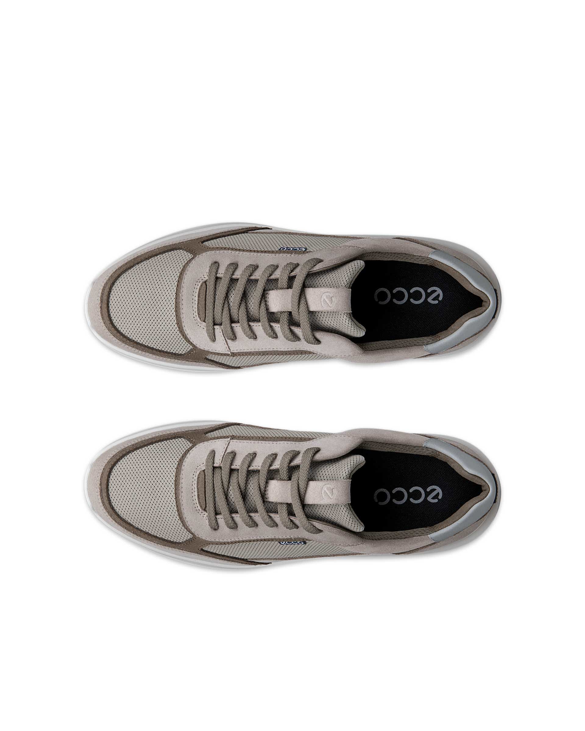 ECCO® CITY STRIDE sneakers i læder til herrer - Grå - Top left pair