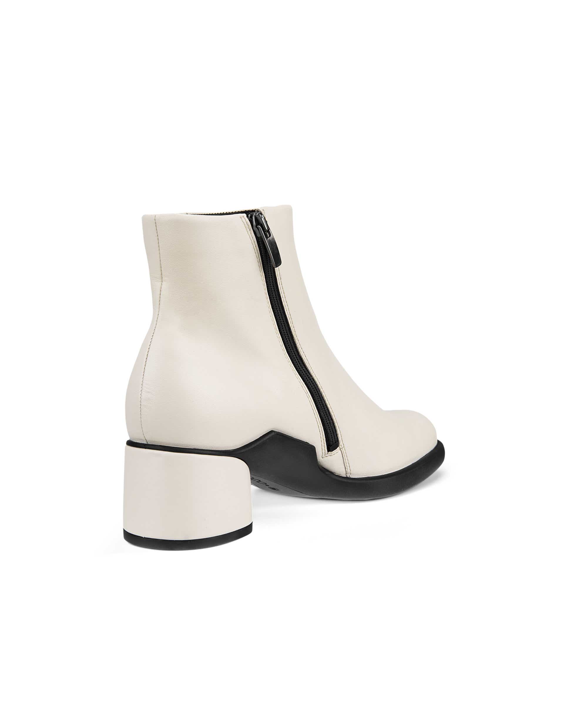 Women's ECCO® Sculpted LX 35 Leather Mid-Cut Boot - Beige - Back