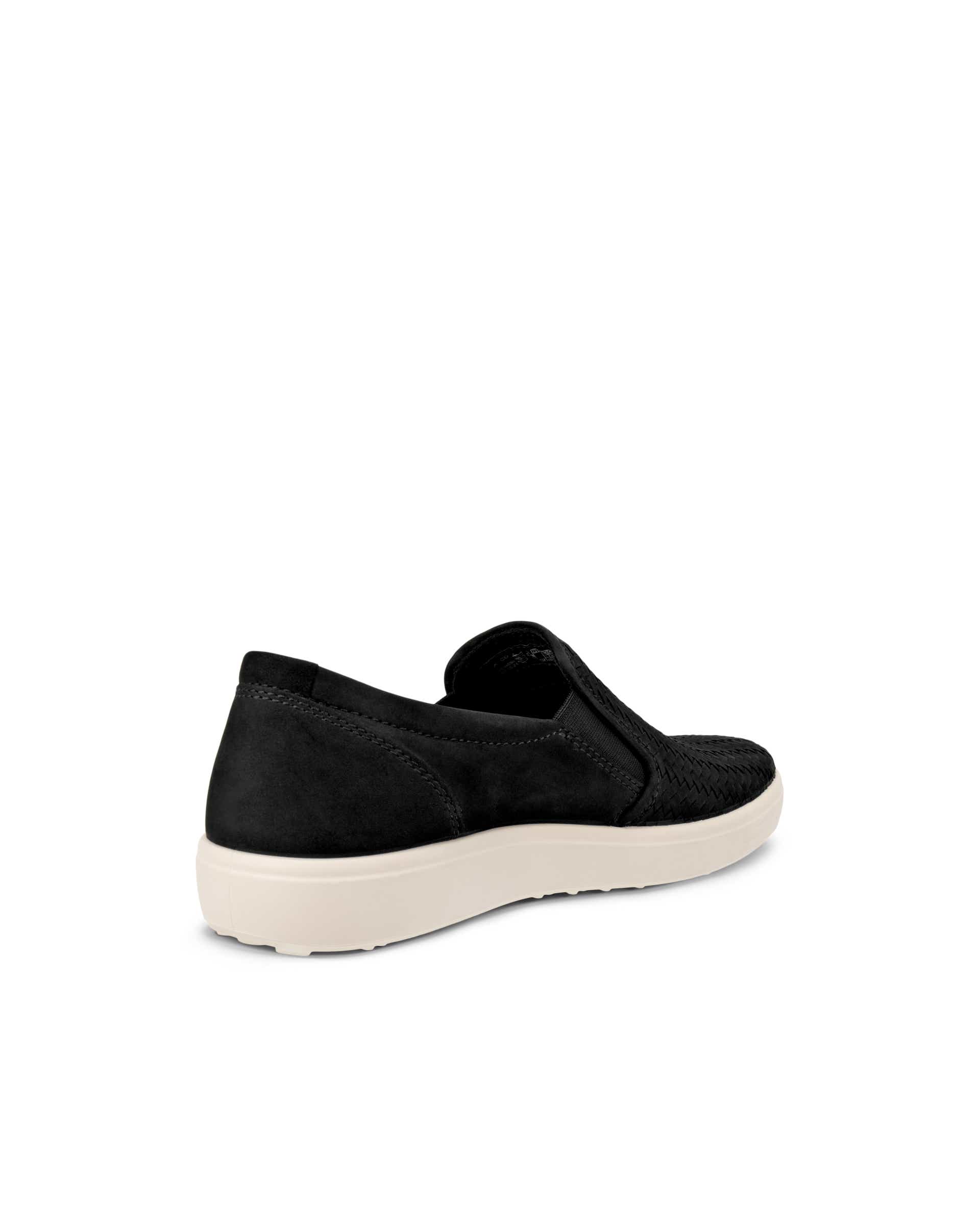 ECCO® Soft 7 Herren Nubuk-Slipper - Schwarz - Back