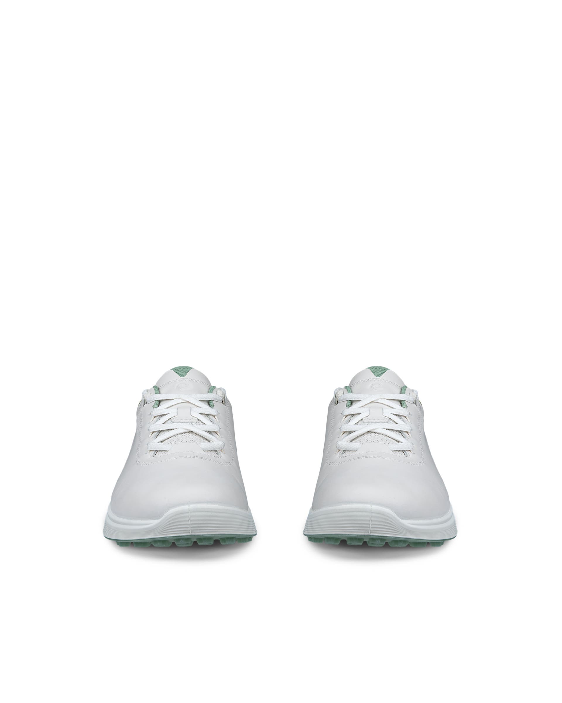 Men's ECCO® Golf S-Casual Leather Waterproof Golf Shoe - White - Front pair