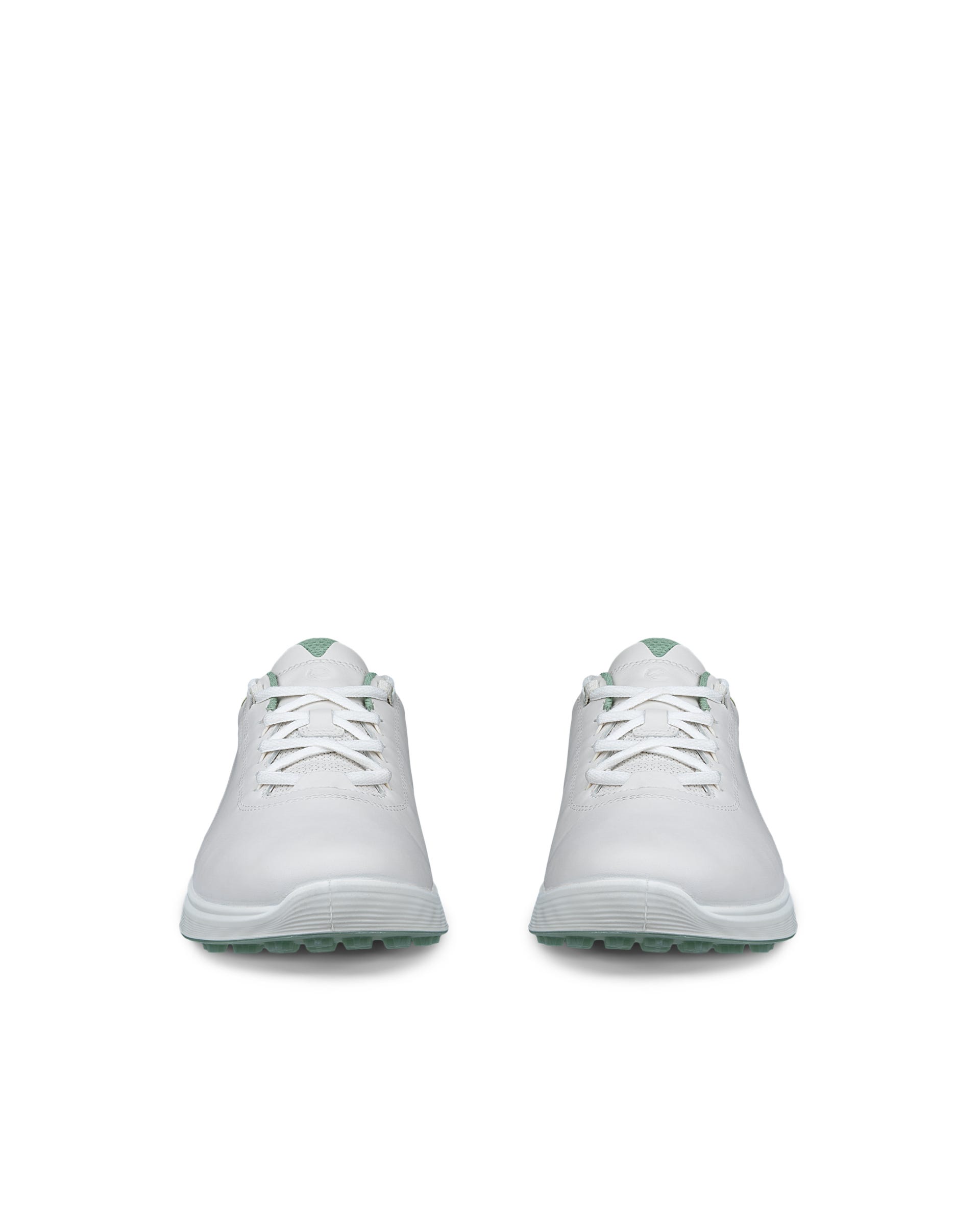 Men's ECCO® Golf S-Casual Leather Waterproof Golf Shoe - White - Front pair