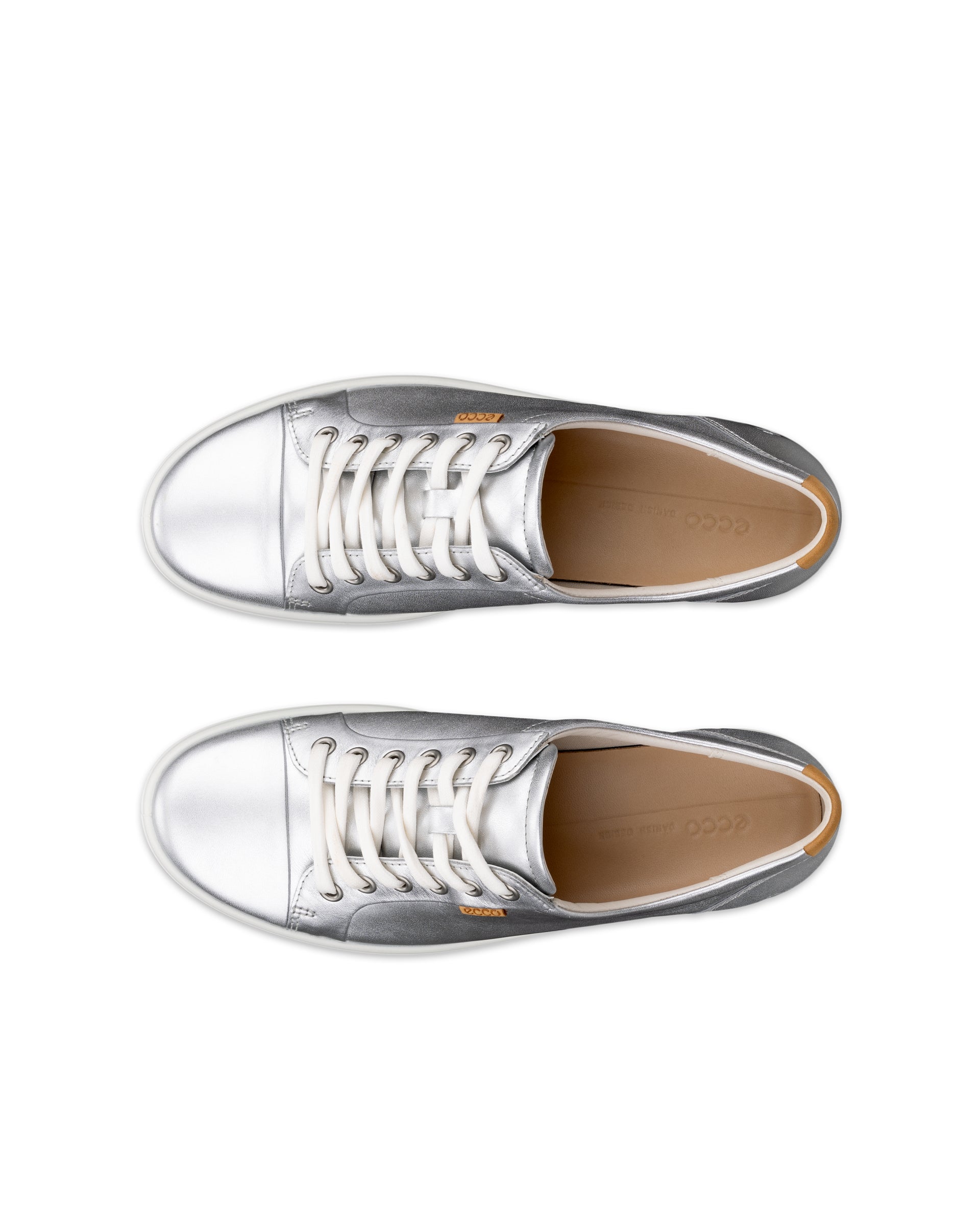 Dámske kožené tenisky ECCO® Soft 7 - Metalická - Top left pair